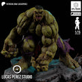 The Incredible Hulk Crouching Rage Resin Statue - 1/6 Scale Marvel Collectible