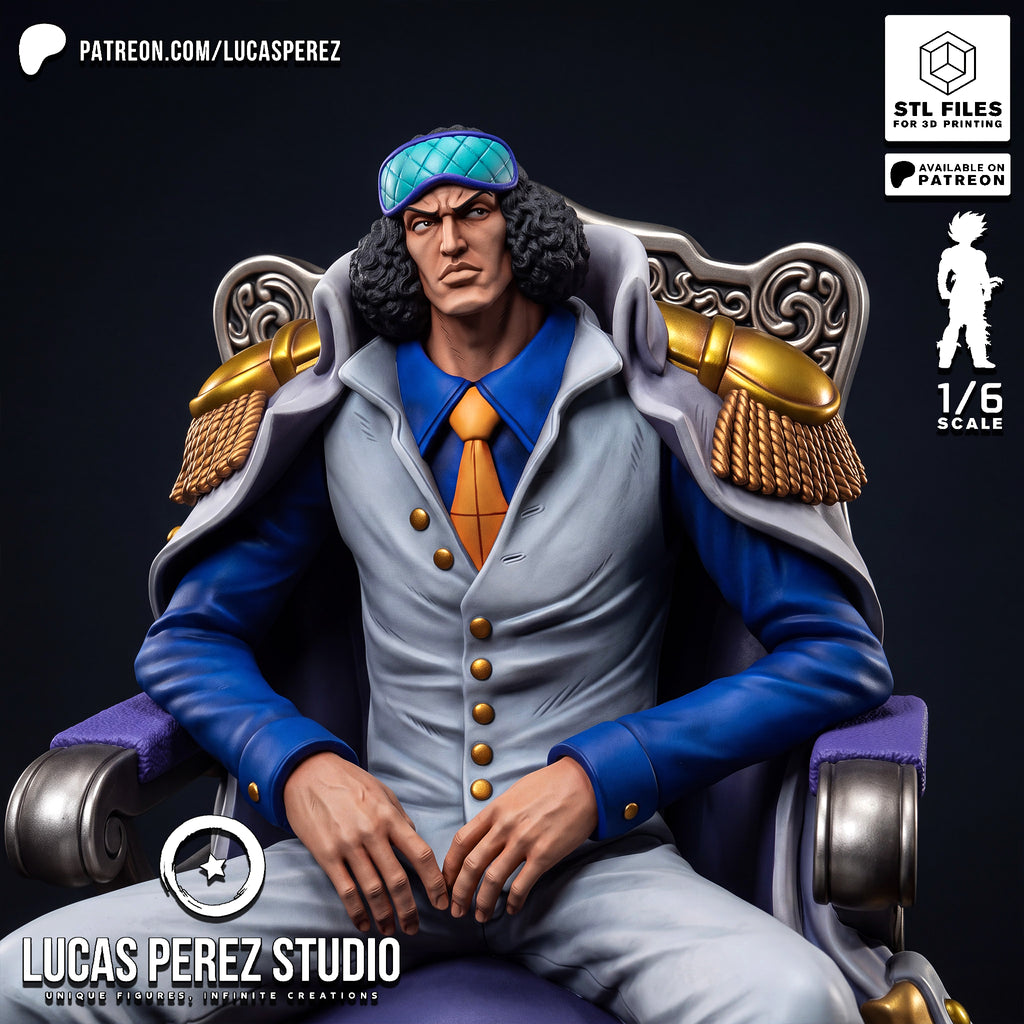 Aokiji (Kuzan) Seated Admiral Resin Statue - 1/6 Scale One Piece Collectible