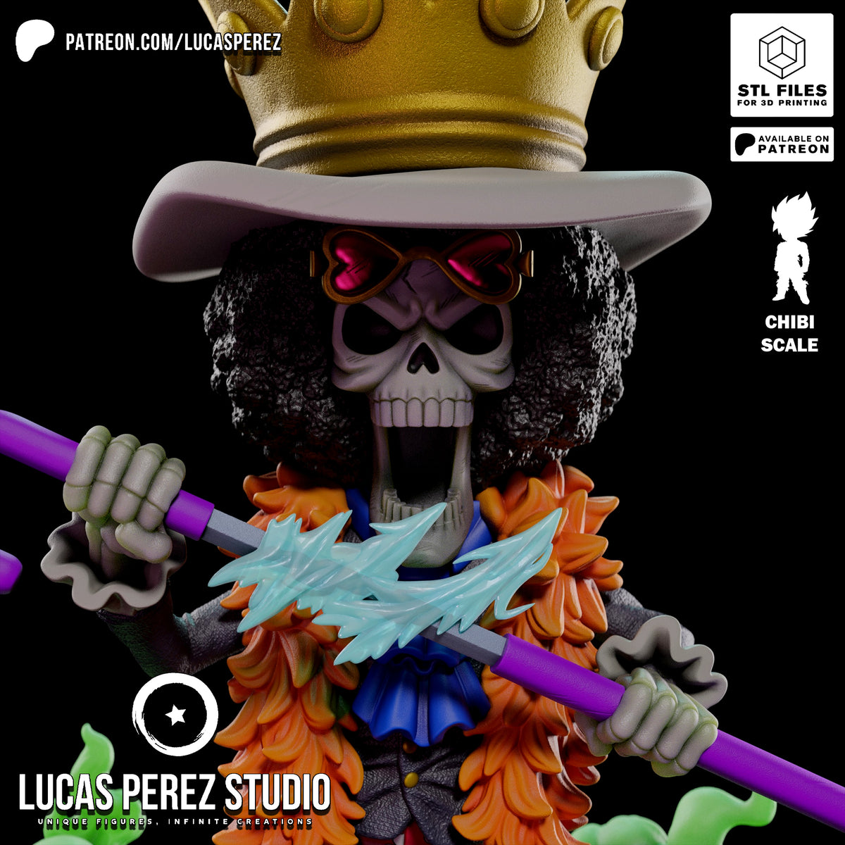 Brook Soul King Chibi Resin Statue - 1/6 Scale One Piece Collectible