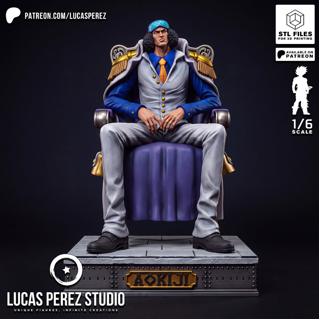 Aokiji (Kuzan) Seated Admiral Resin Statue - 1/6 Scale One Piece Collectible