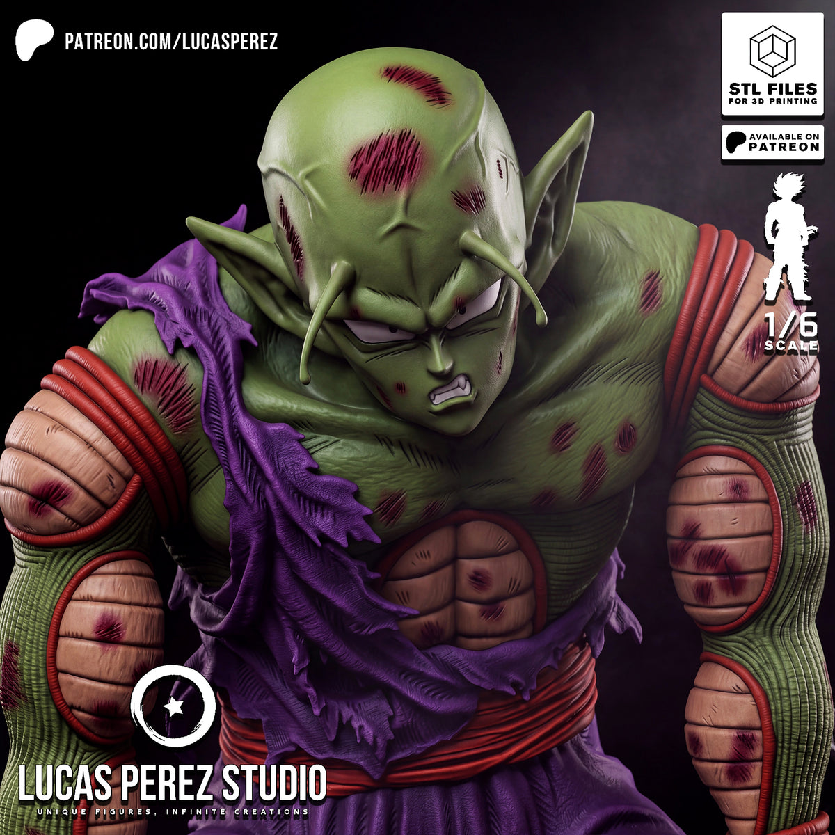 Battle-Damaged Piccolo & Gohan 1/6 Scale Resin Statue - Custom Anime Art Toy
