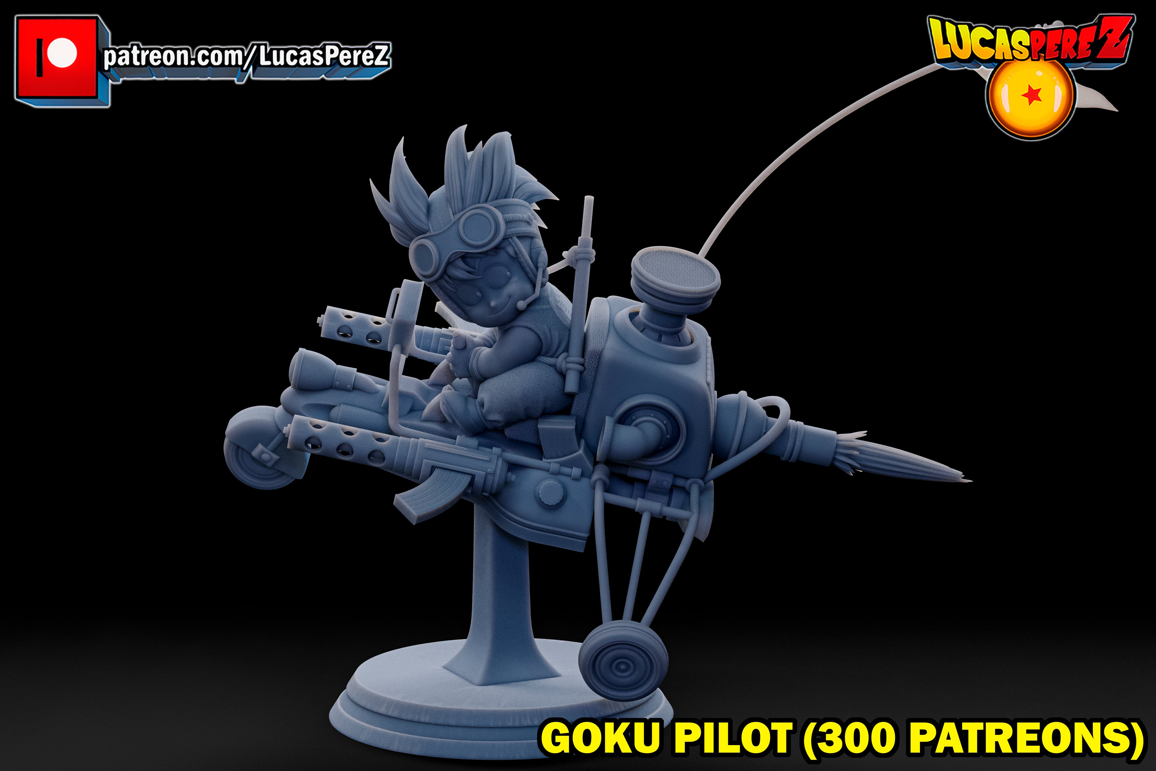 Goku Pilot on Combat Speeder / Mecha 1/6 Scale Collectible Statue – Lucas Perez