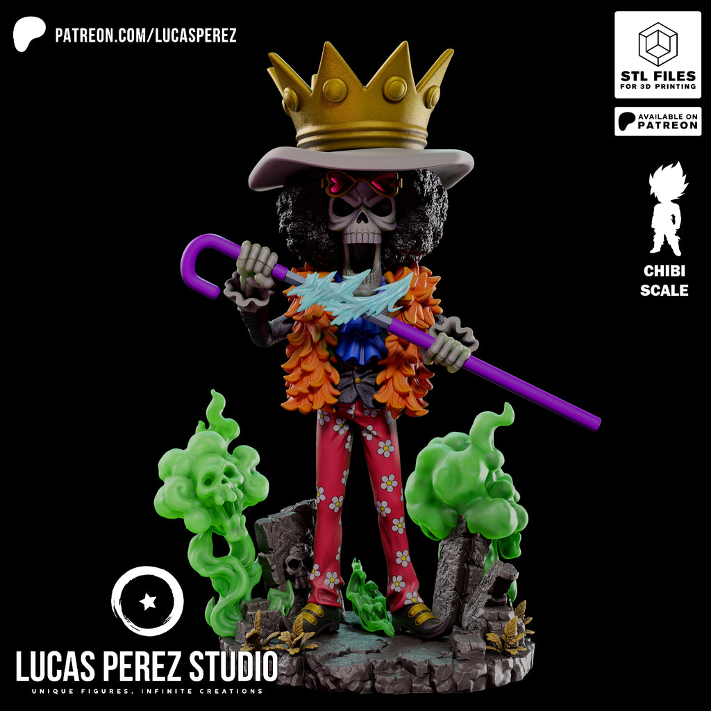 Brook Soul King Chibi Resin Statue - 1/6 Scale One Piece Collectible