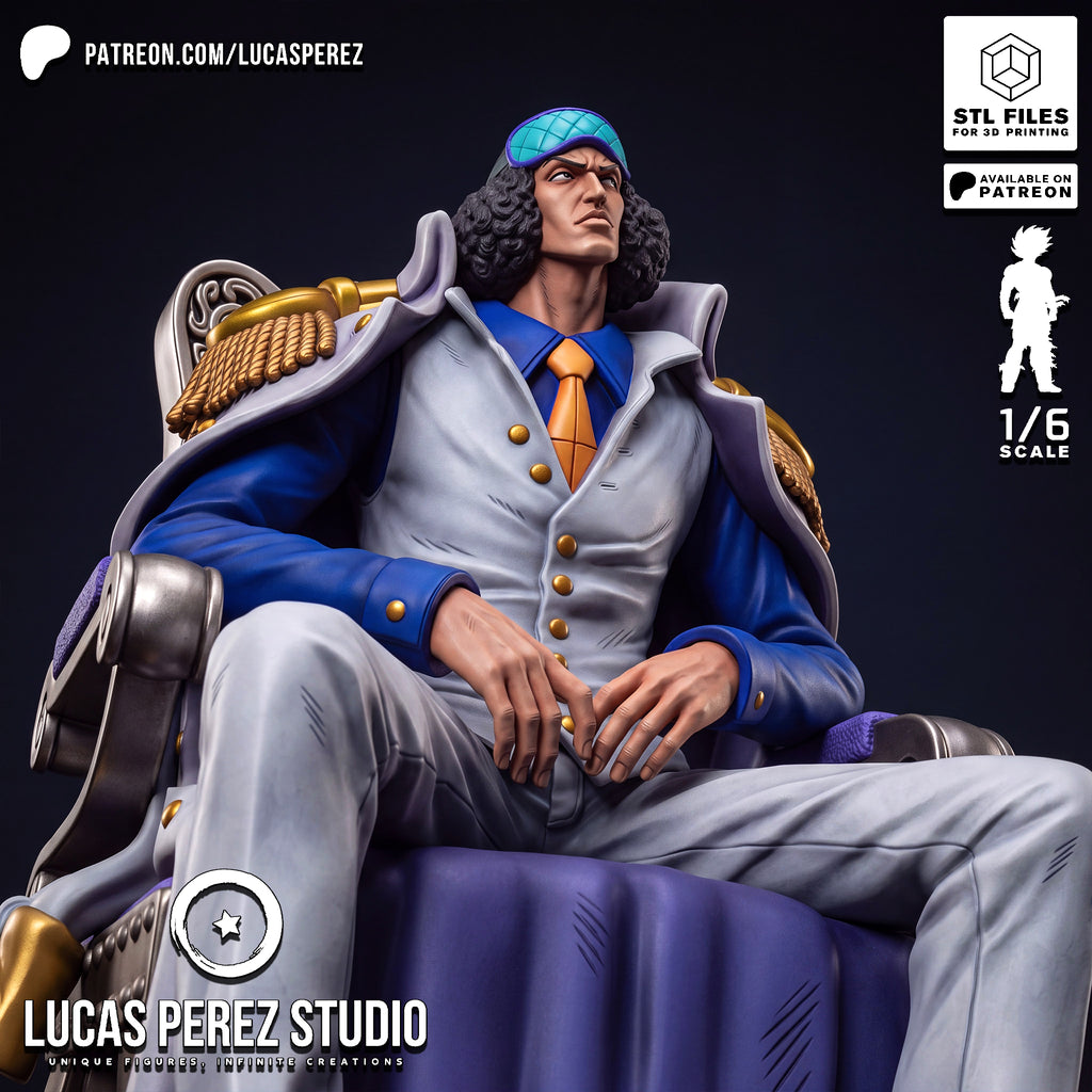 Aokiji (Kuzan) Seated Admiral Resin Statue - 1/6 Scale One Piece Collectible