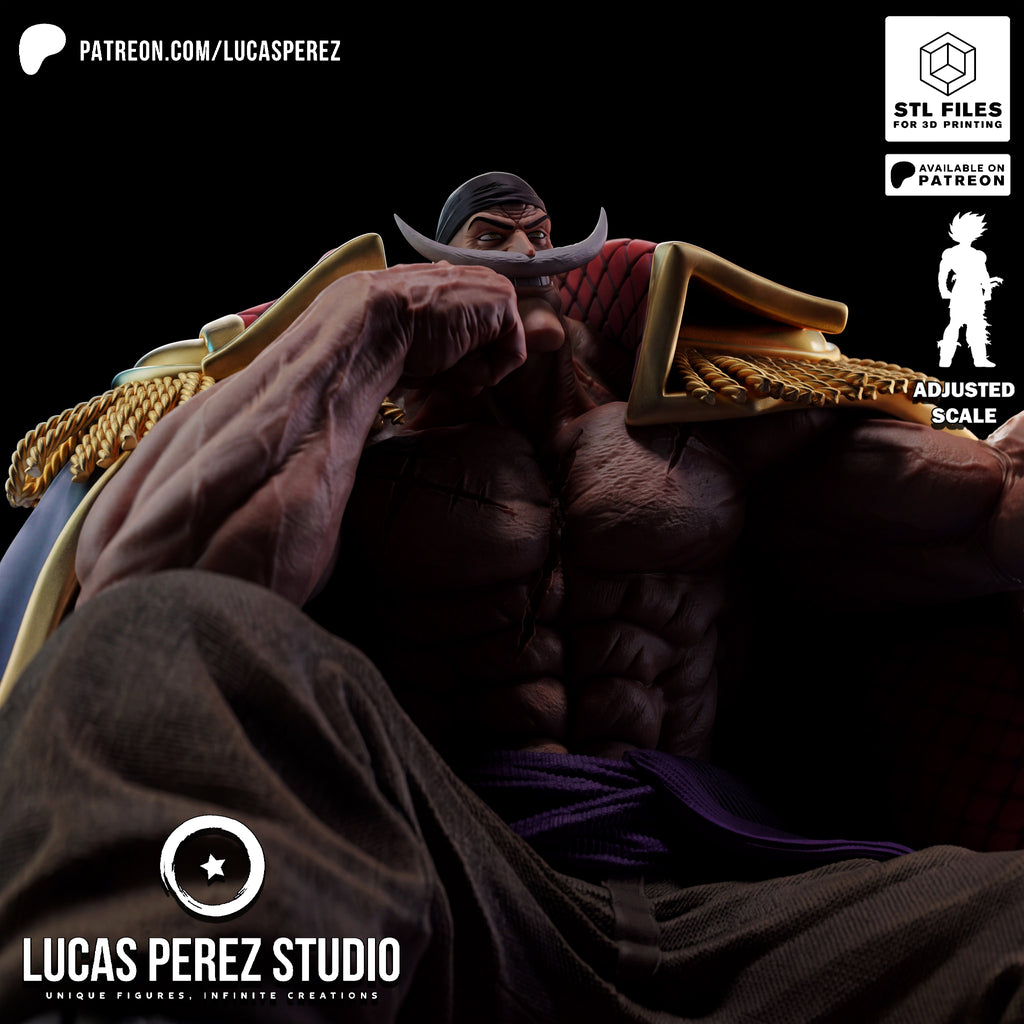 Whitebeard (Edward Newgate) Seated Emperor Resin Statue - 1/6 Scale One Piece Collectible