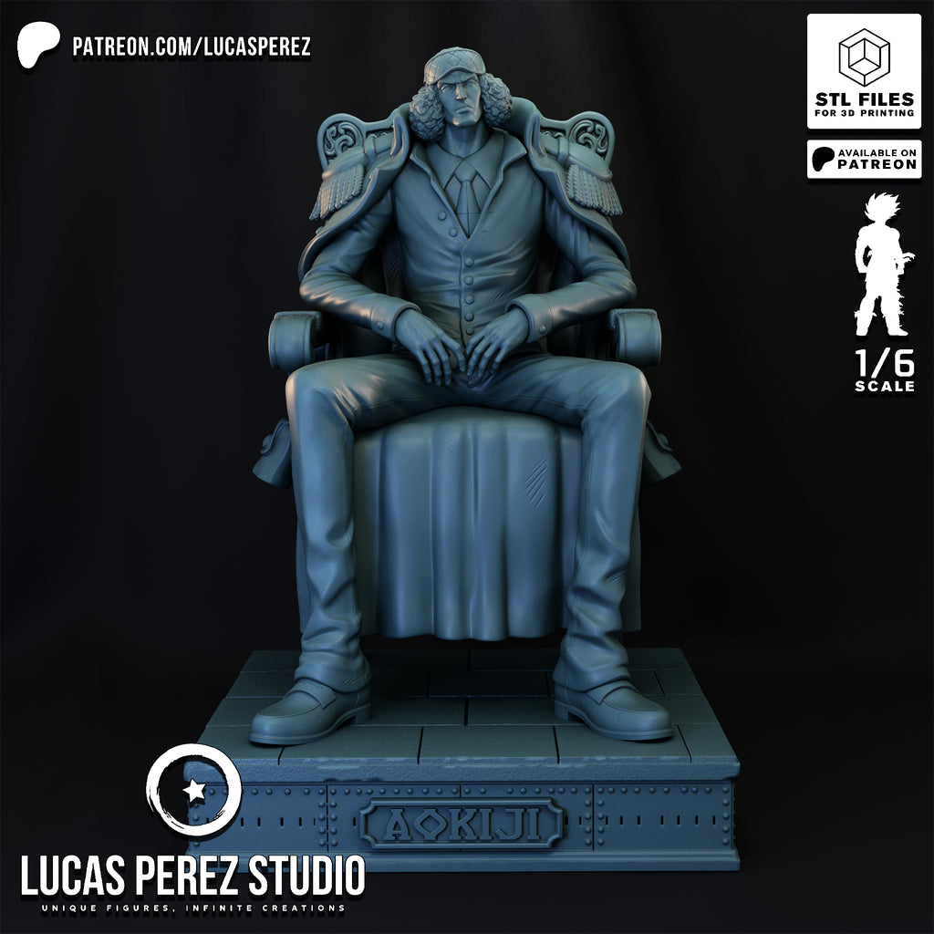 Aokiji (Kuzan) Seated Admiral Resin Statue - 1/6 Scale One Piece Collectible