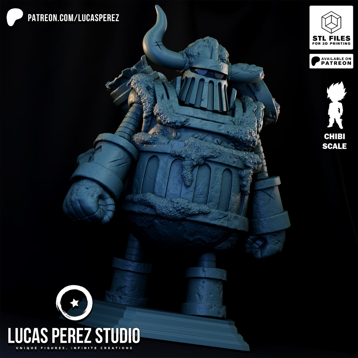 Emet The Iron Giant Chibi Resin Statue - 1/6 Scale One Piece Collectible