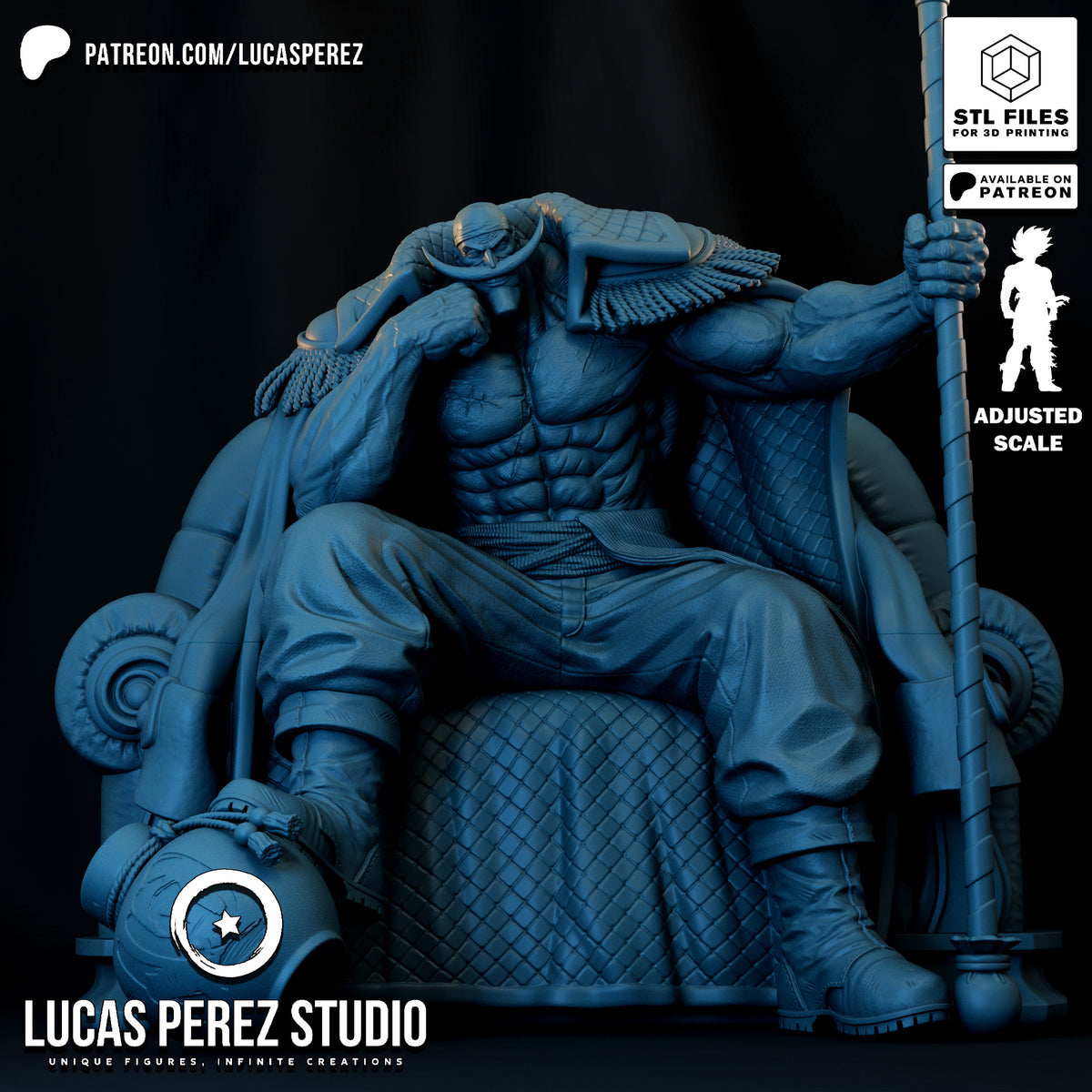 Whitebeard (Edward Newgate) Seated Emperor Resin Statue - 1/6 Scale One Piece Collectible
