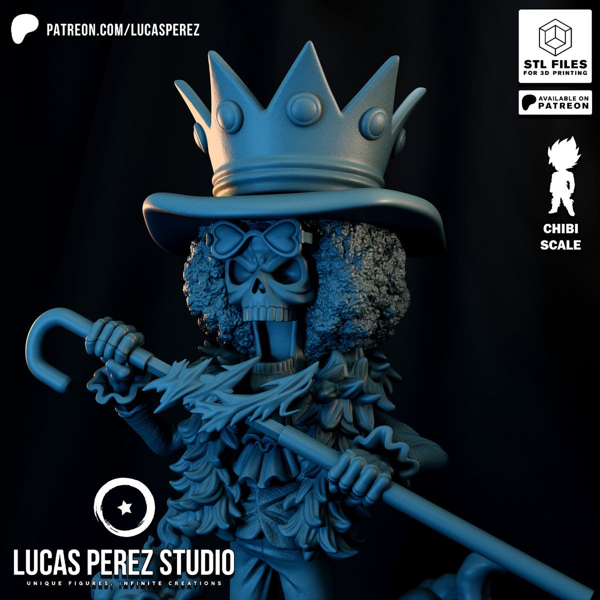 Brook Soul King Chibi Resin Statue - 1/6 Scale One Piece Collectible