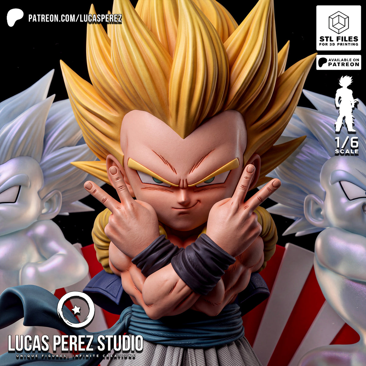 Super Saiyan Gotenks & Fusion Pose 1/6 Scale Collectible Statue / Diorama – Lucas Perez Studio
