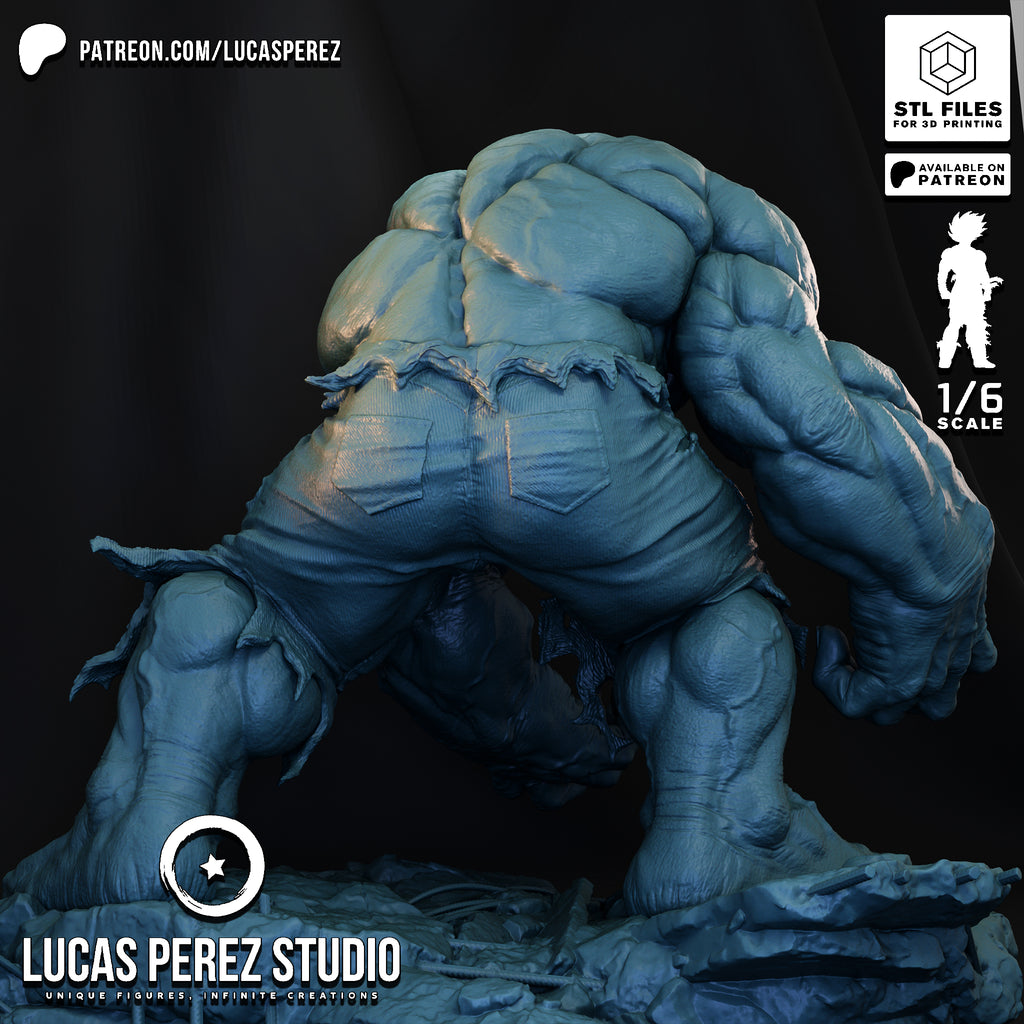 The Incredible Hulk Crouching Rage Resin Statue - 1/6 Scale Marvel Collectible