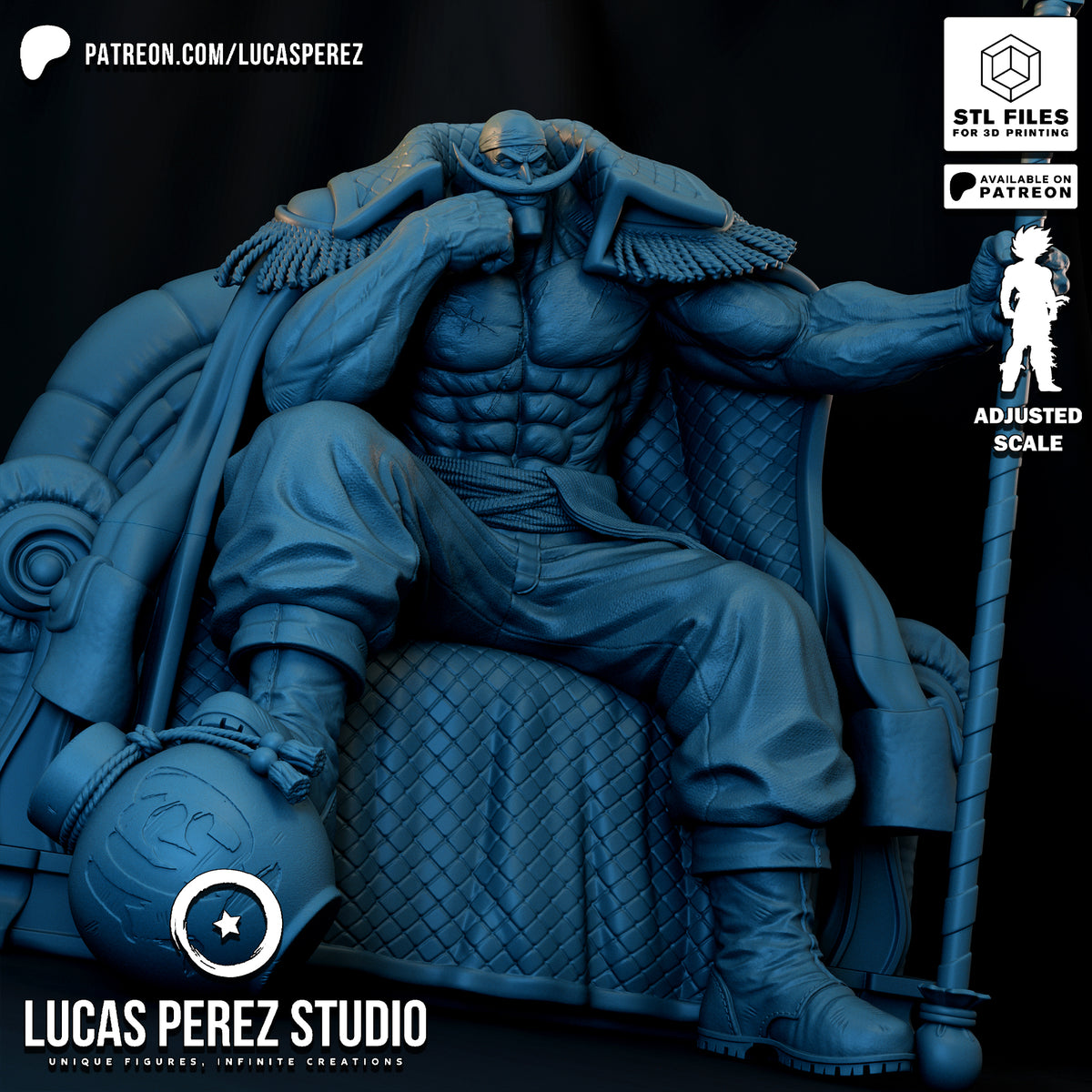 Whitebeard (Edward Newgate) Seated Emperor Resin Statue - 1/6 Scale One Piece Collectible