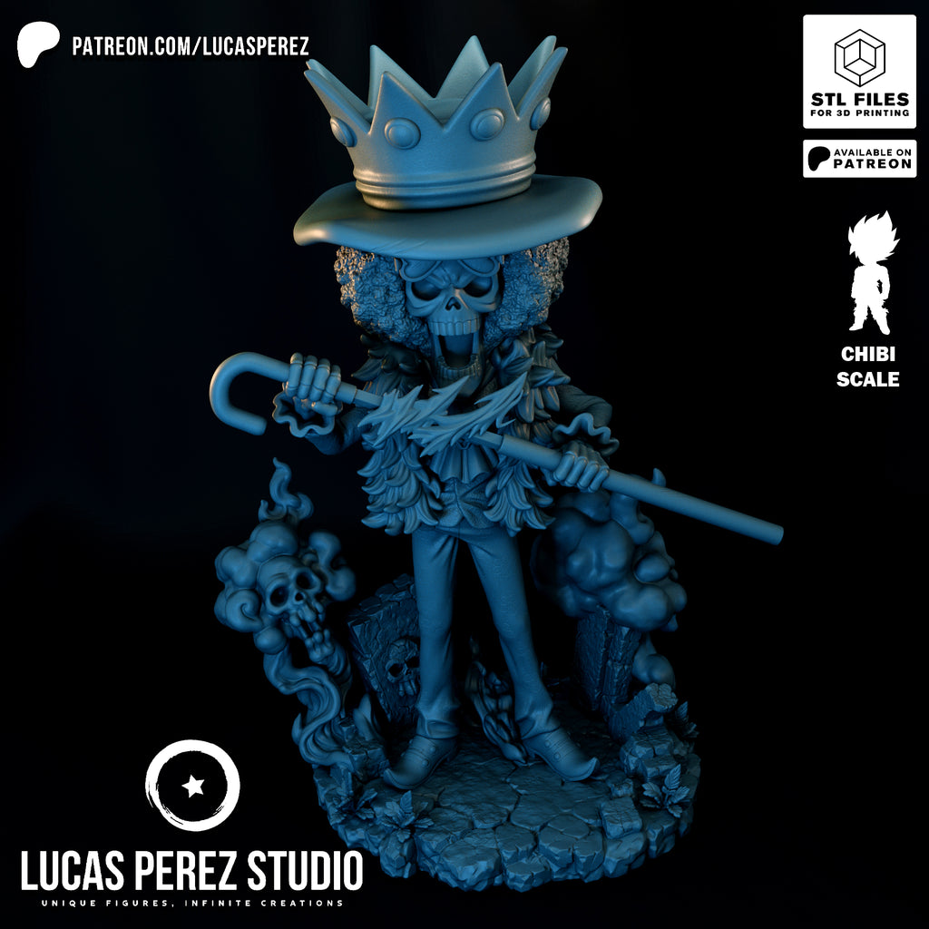 Brook Soul King Chibi Resin Statue - 1/6 Scale One Piece Collectible