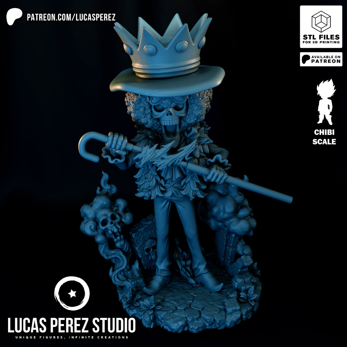 Brook Soul King Chibi Resin Statue - 1/6 Scale One Piece Collectible