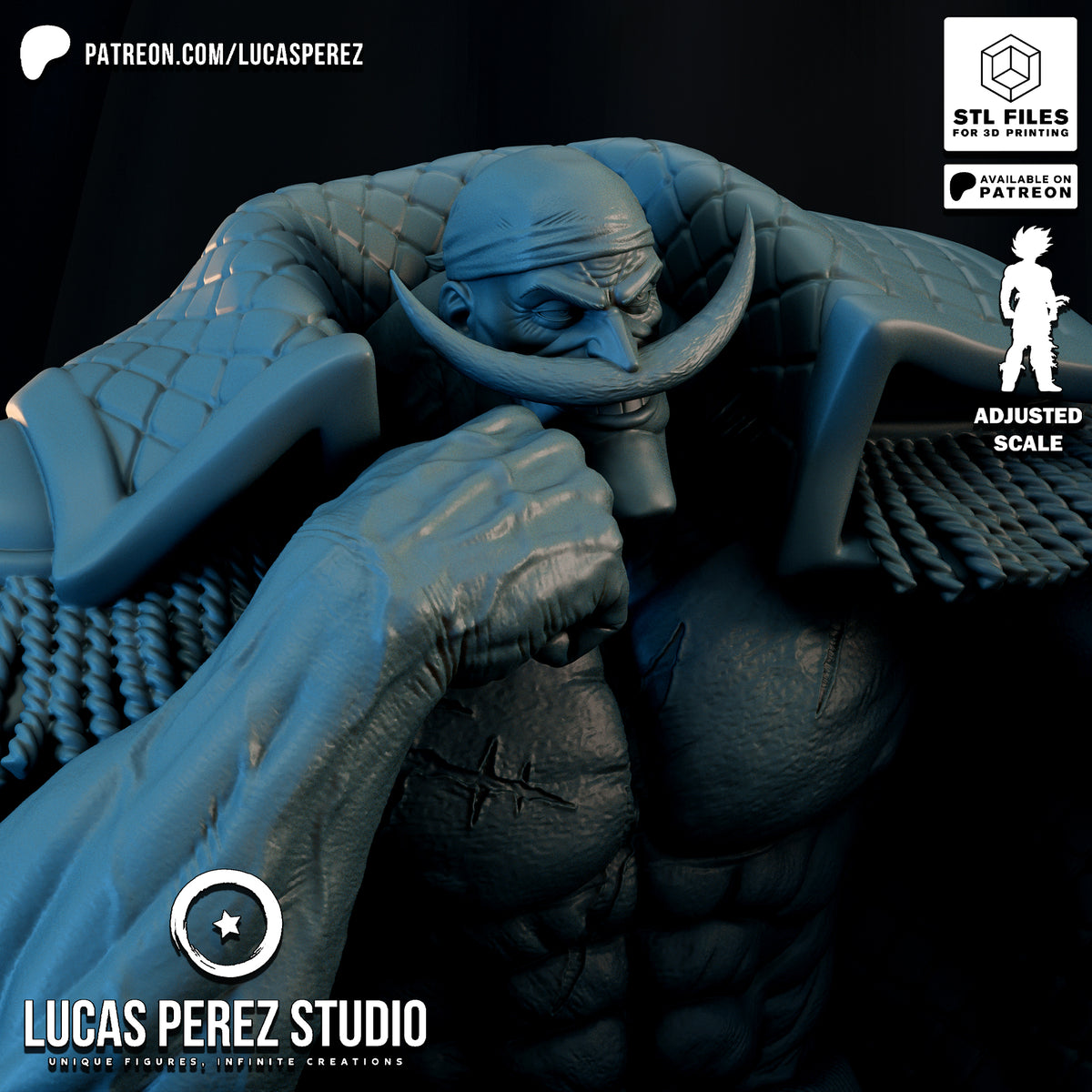 Whitebeard (Edward Newgate) Seated Emperor Resin Statue - 1/6 Scale One Piece Collectible