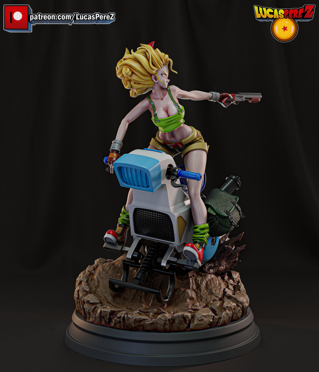 Launch on One-Wheeled Motorcycle 1/6 Scale Resin Statue - Custom Anime Art Toy