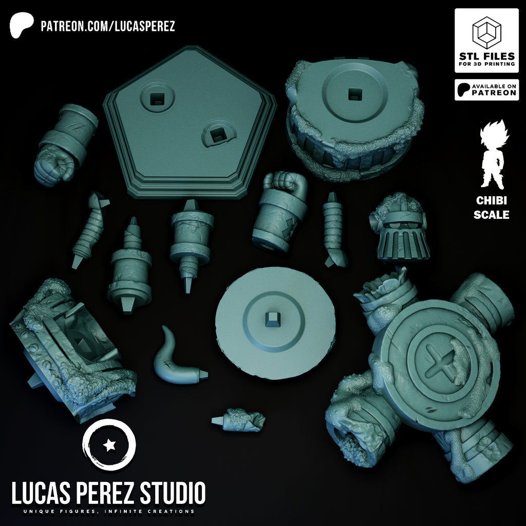 Emet The Iron Giant Chibi Resin Statue - 1/6 Scale One Piece Collectible