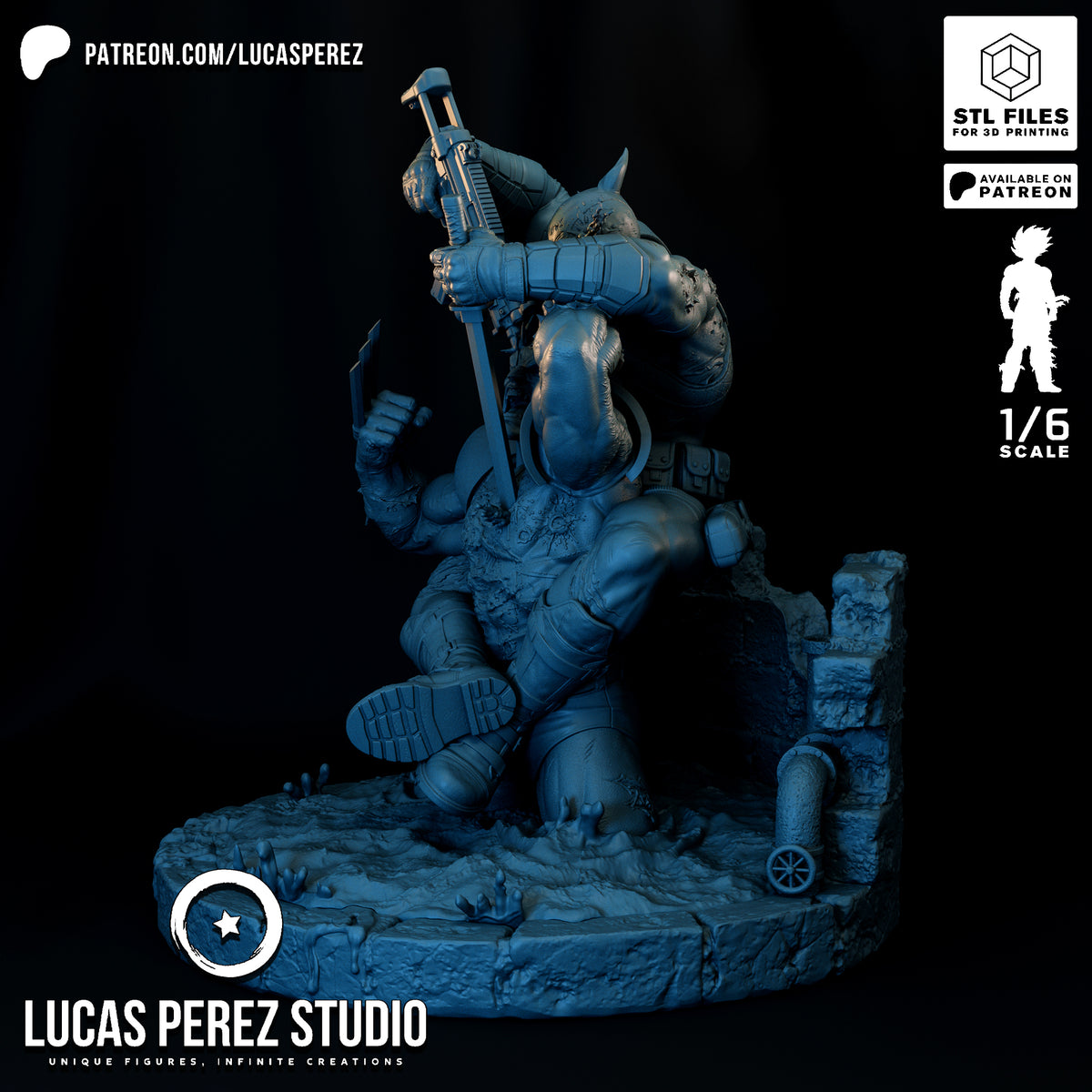 Deadpool vs. Wolverine Brutal Showdown Resin Statue - 1/6 Scale Marvel Collectible