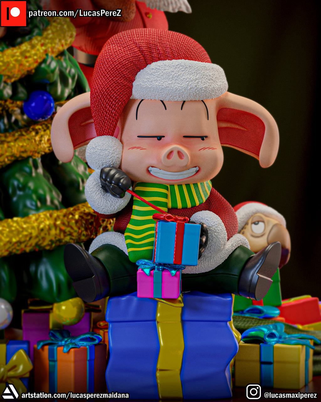 Dragon Ball Christmas Special (Goku, Master Roshi, Krillin, Oolong & Turtle) 1/6 Scale Collectible Holiday Statue – Lucas Perez