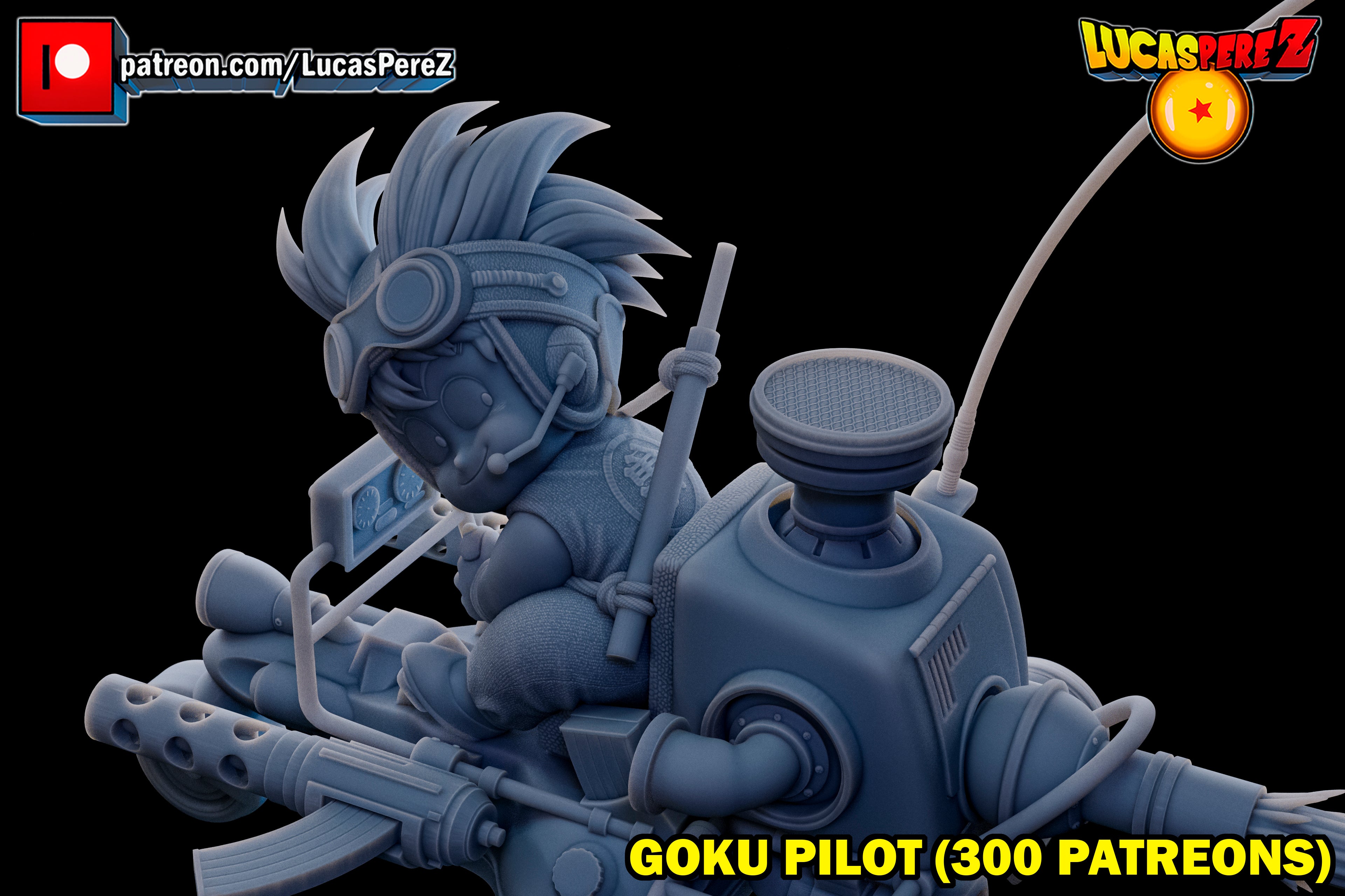Goku Pilot on Combat Speeder / Mecha 1/6 Scale Collectible Statue – Lucas Perez