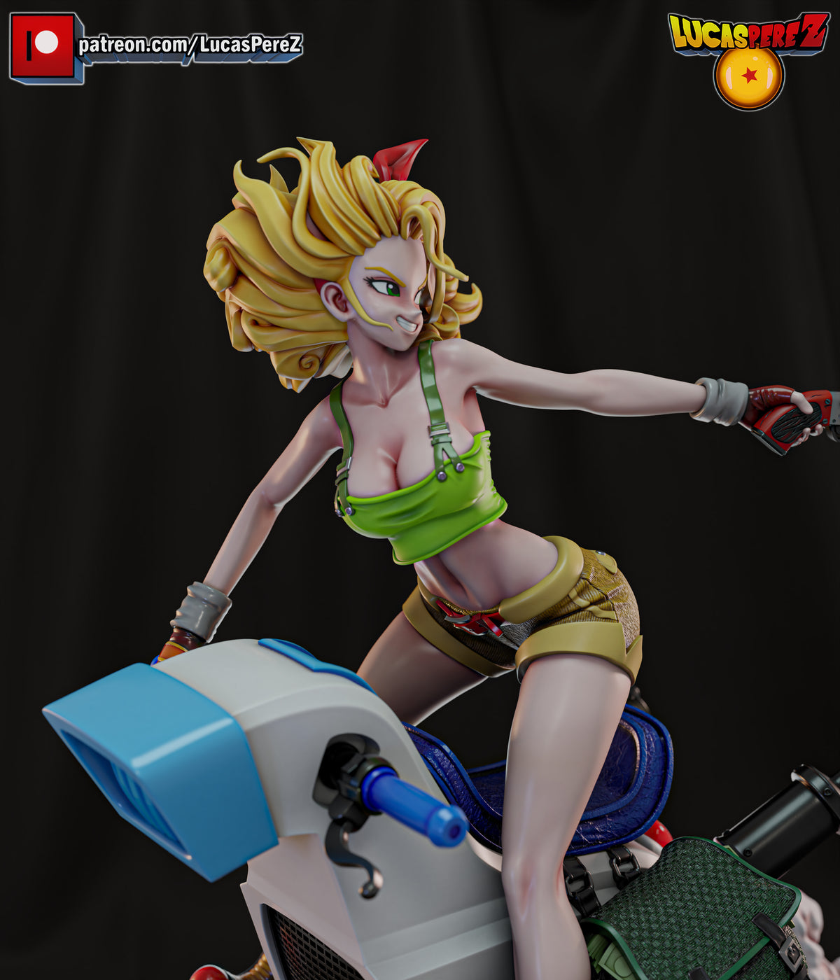 Launch on One-Wheeled Motorcycle 1/6 Scale Resin Statue - Custom Anime Art Toy