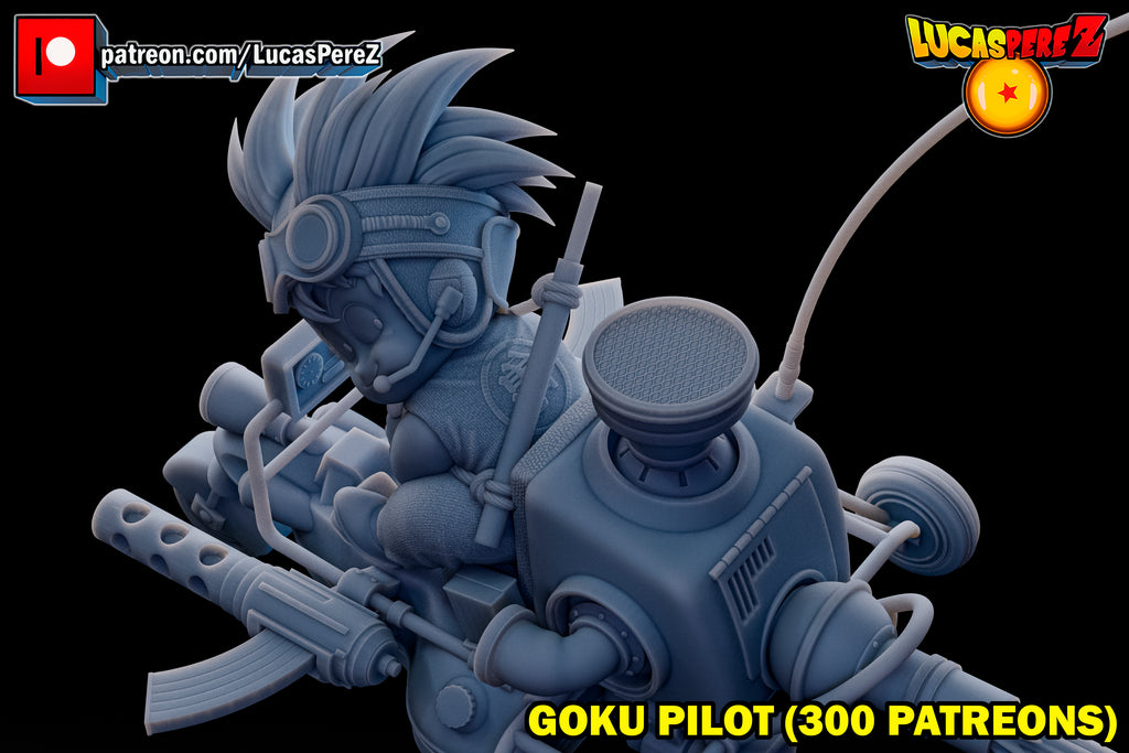 Goku Pilot on Combat Speeder / Mecha 1/6 Scale Collectible Statue – Lucas Perez