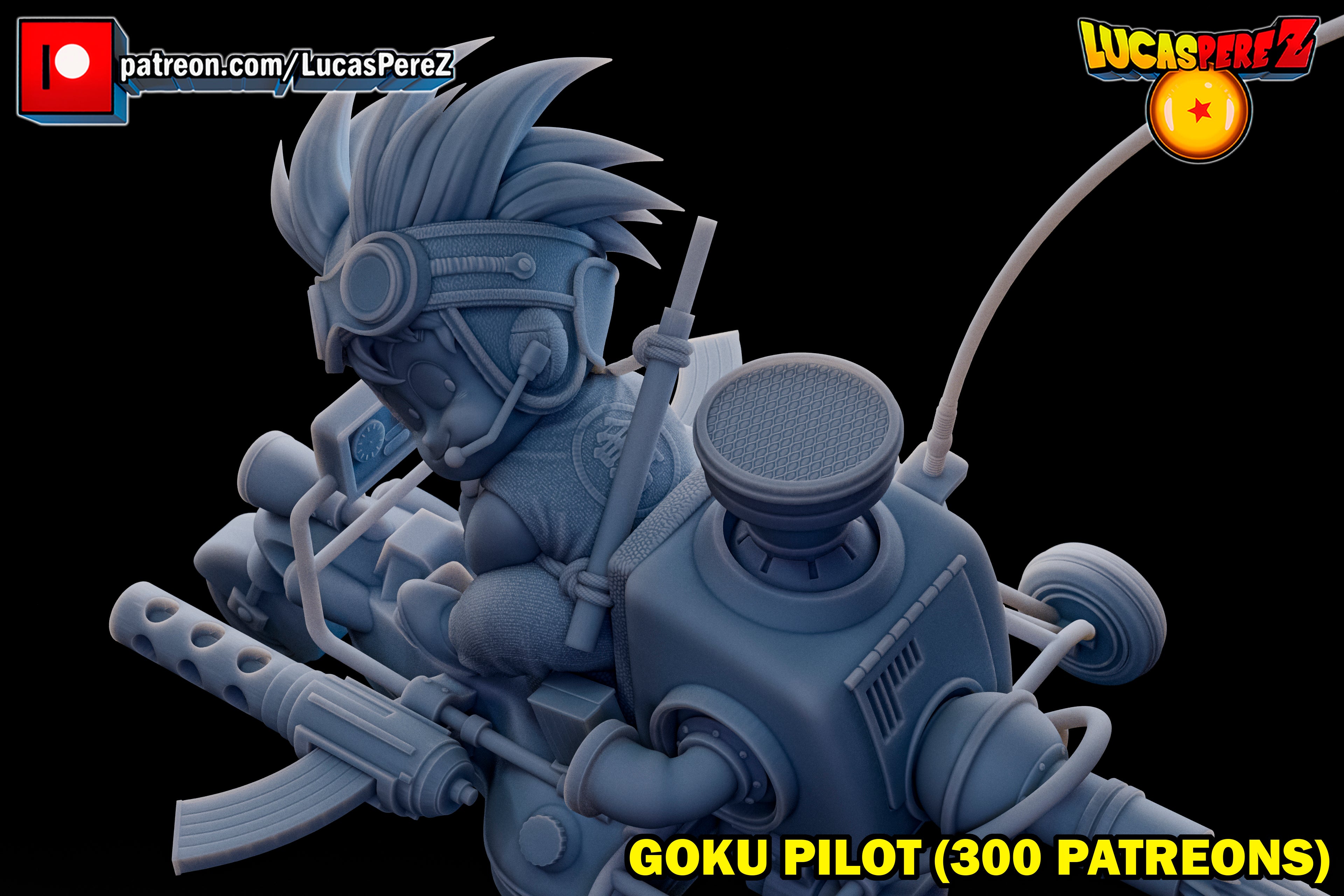 Goku Pilot on Combat Speeder / Mecha 1/6 Scale Collectible Statue – Lucas Perez