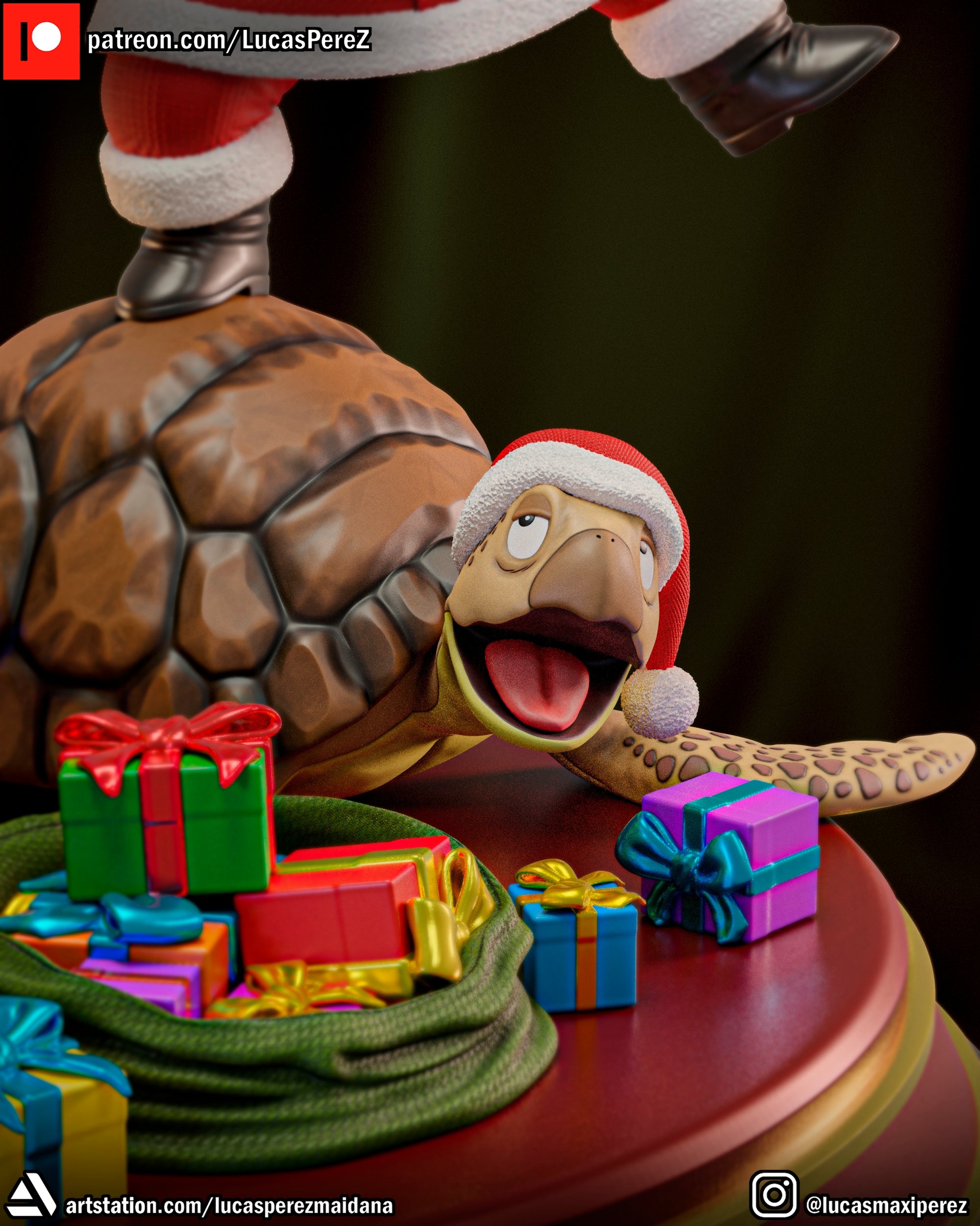 Dragon Ball Christmas Special (Goku, Master Roshi, Krillin, Oolong & Turtle) 1/6 Scale Collectible Holiday Statue – Lucas Perez