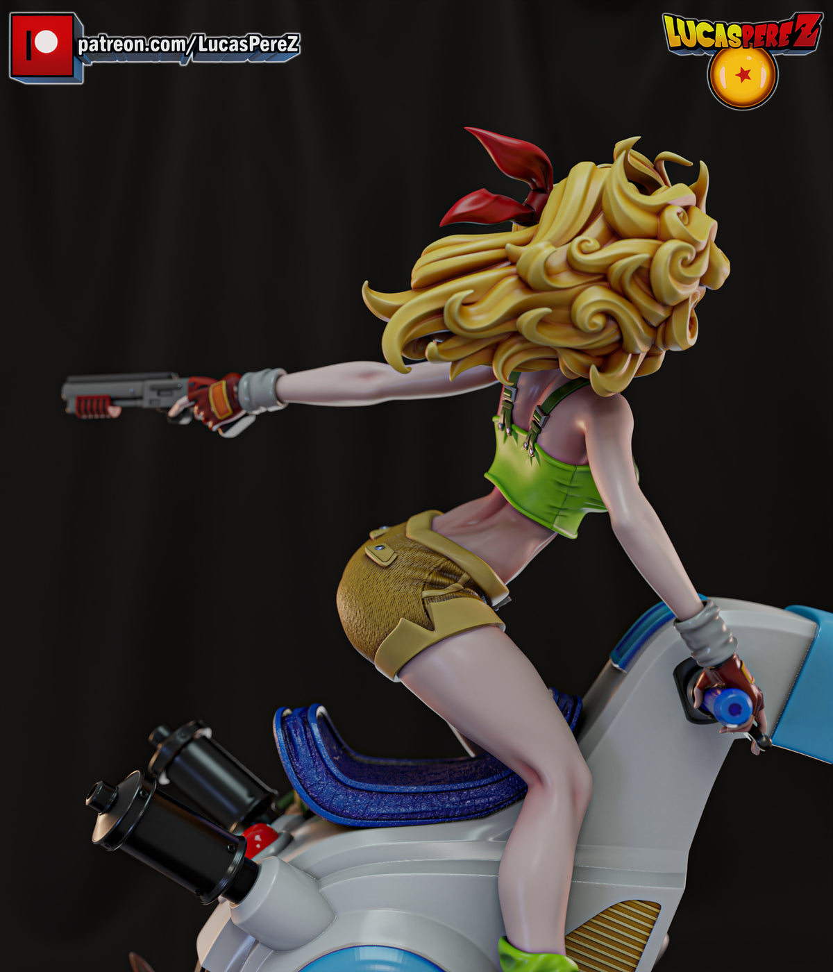 Launch on One-Wheeled Motorcycle 1/6 Scale Resin Statue - Custom Anime Art Toy