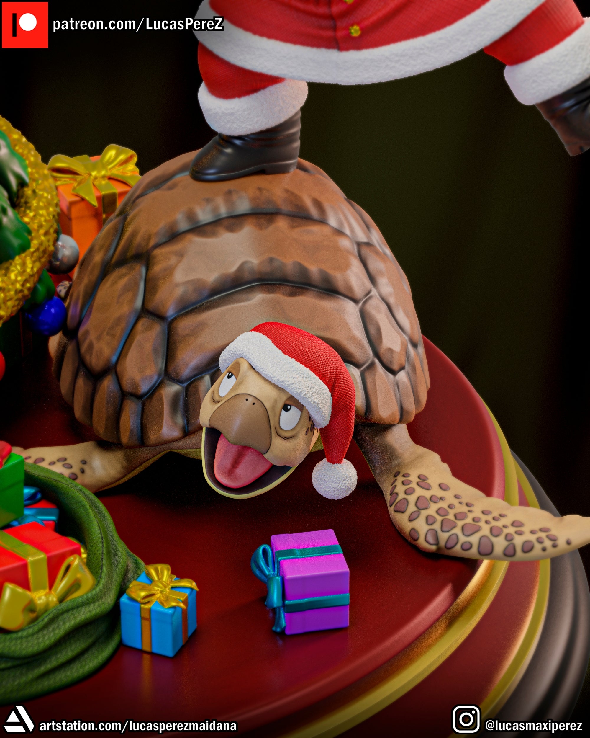 Dragon Ball Christmas Special (Goku, Master Roshi, Krillin, Oolong & Turtle) 1/6 Scale Collectible Holiday Statue – Lucas Perez