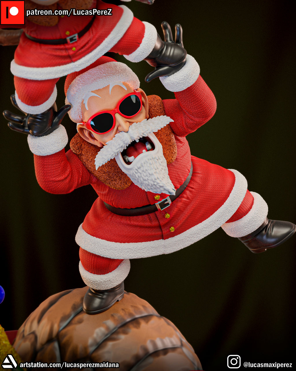 Dragon Ball Christmas Special (Goku, Master Roshi, Krillin, Oolong & Turtle) 1/6 Scale Collectible Holiday Statue – Lucas Perez