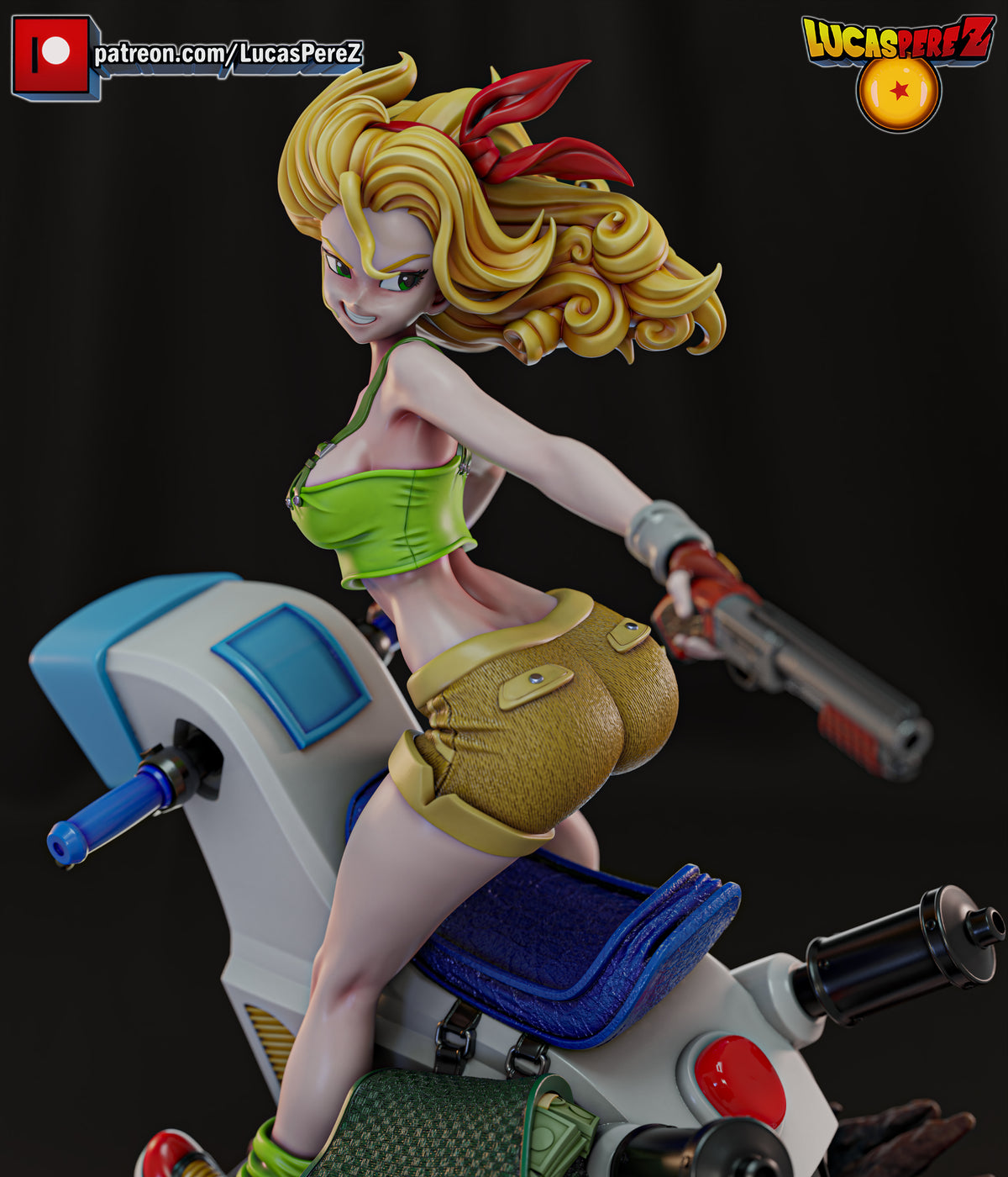 Launch on One-Wheeled Motorcycle 1/6 Scale Resin Statue - Custom Anime Art Toy