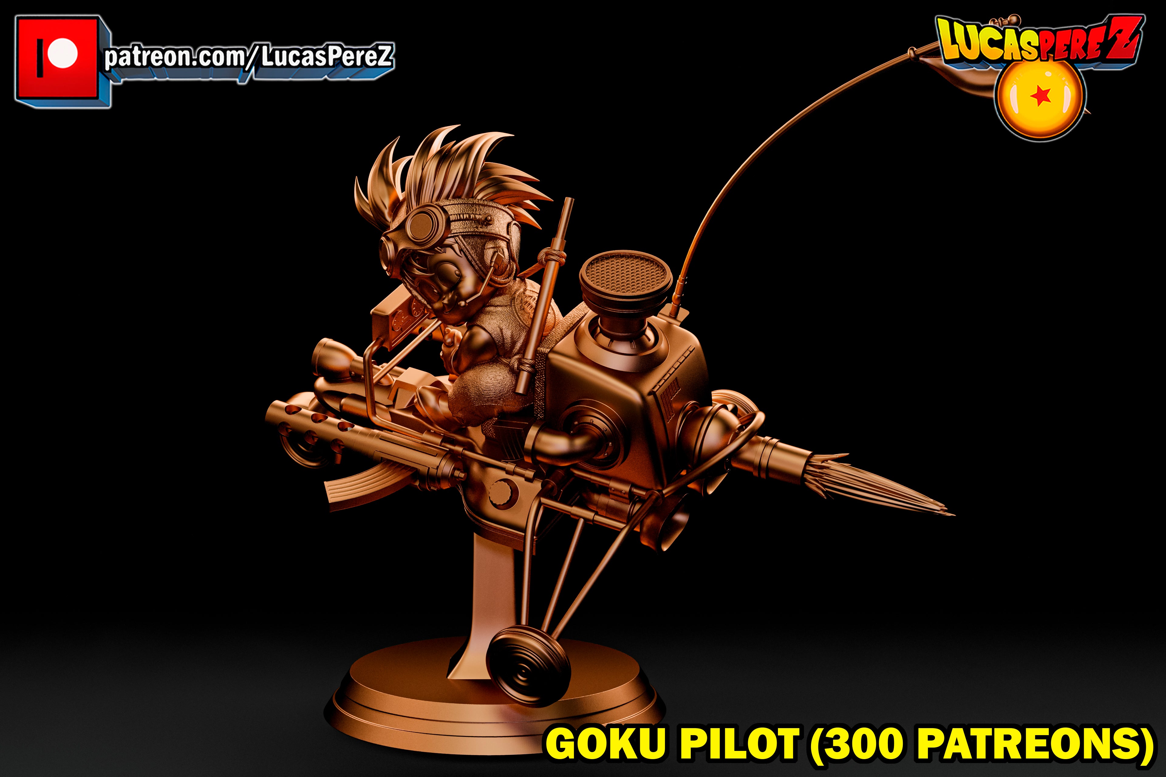 Goku Pilot on Combat Speeder / Mecha 1/6 Scale Collectible Statue – Lucas Perez