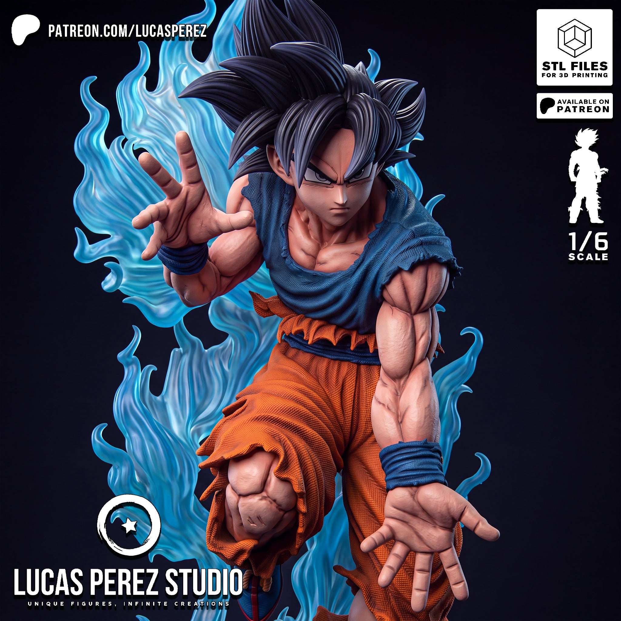 Goku Ultra Instinct (Sign) 1/6 Scale Collectible Statue / Diorama – Lucas Perez Studio