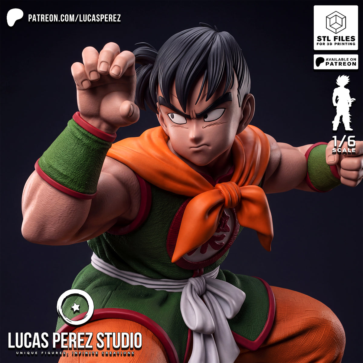 Yamcha Martial Arts Pose Resin Statue -1/6 Scale Dragon Ball Collectible