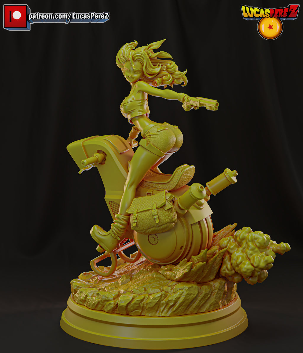 Launch on One-Wheeled Motorcycle 1/6 Scale Resin Statue - Custom Anime Art Toy