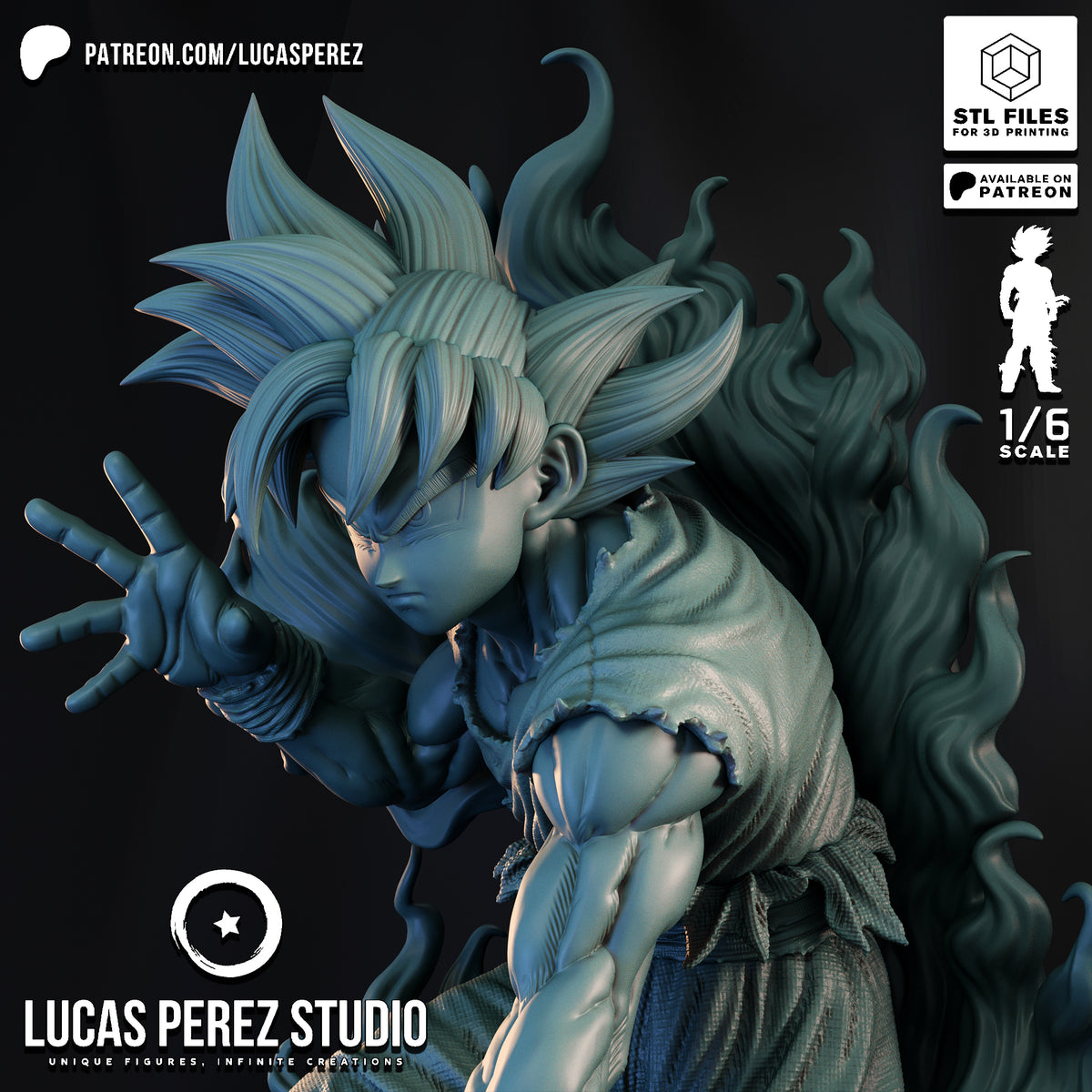 Goku Ultra Instinct (Sign) 1/6 Scale Collectible Statue / Diorama – Lucas Perez Studio