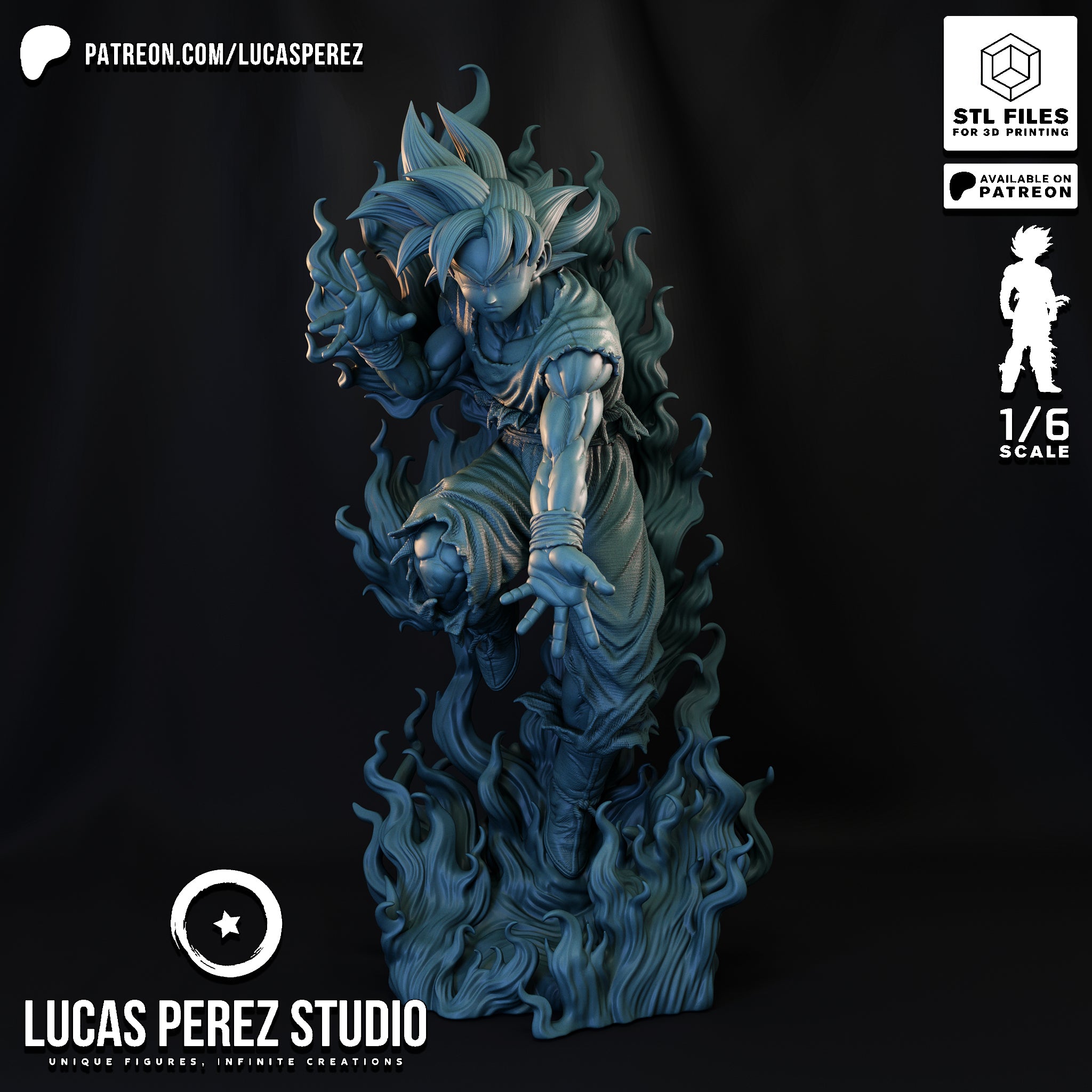 Goku Ultra Instinct (Sign) 1/6 Scale Collectible Statue / Diorama – Lucas Perez Studio