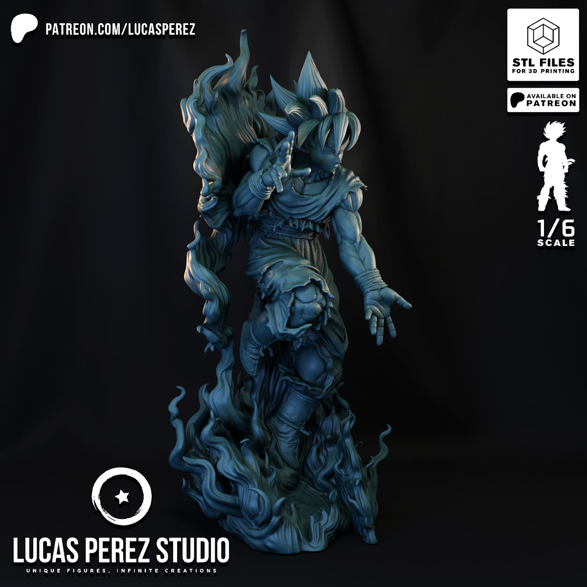 Goku Ultra Instinct (Sign) 1/6 Scale Collectible Statue / Diorama – Lucas Perez Studio