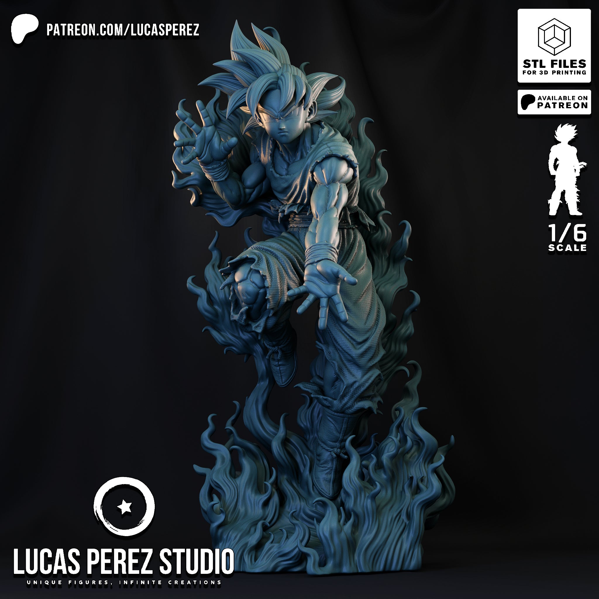 Goku Ultra Instinct (Sign) 1/6 Scale Collectible Statue / Diorama – Lucas Perez Studio
