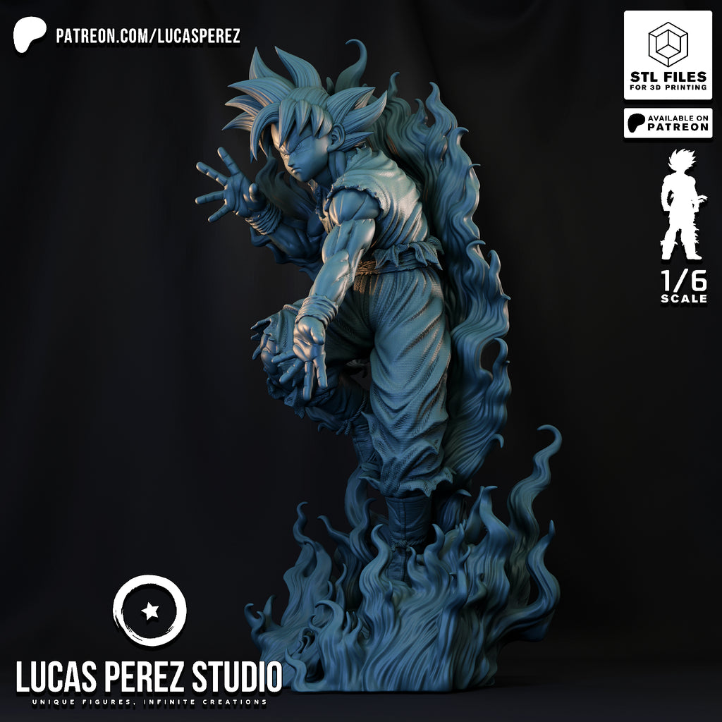 Goku Ultra Instinct (Sign) 1/6 Scale Collectible Statue / Diorama – Lucas Perez Studio