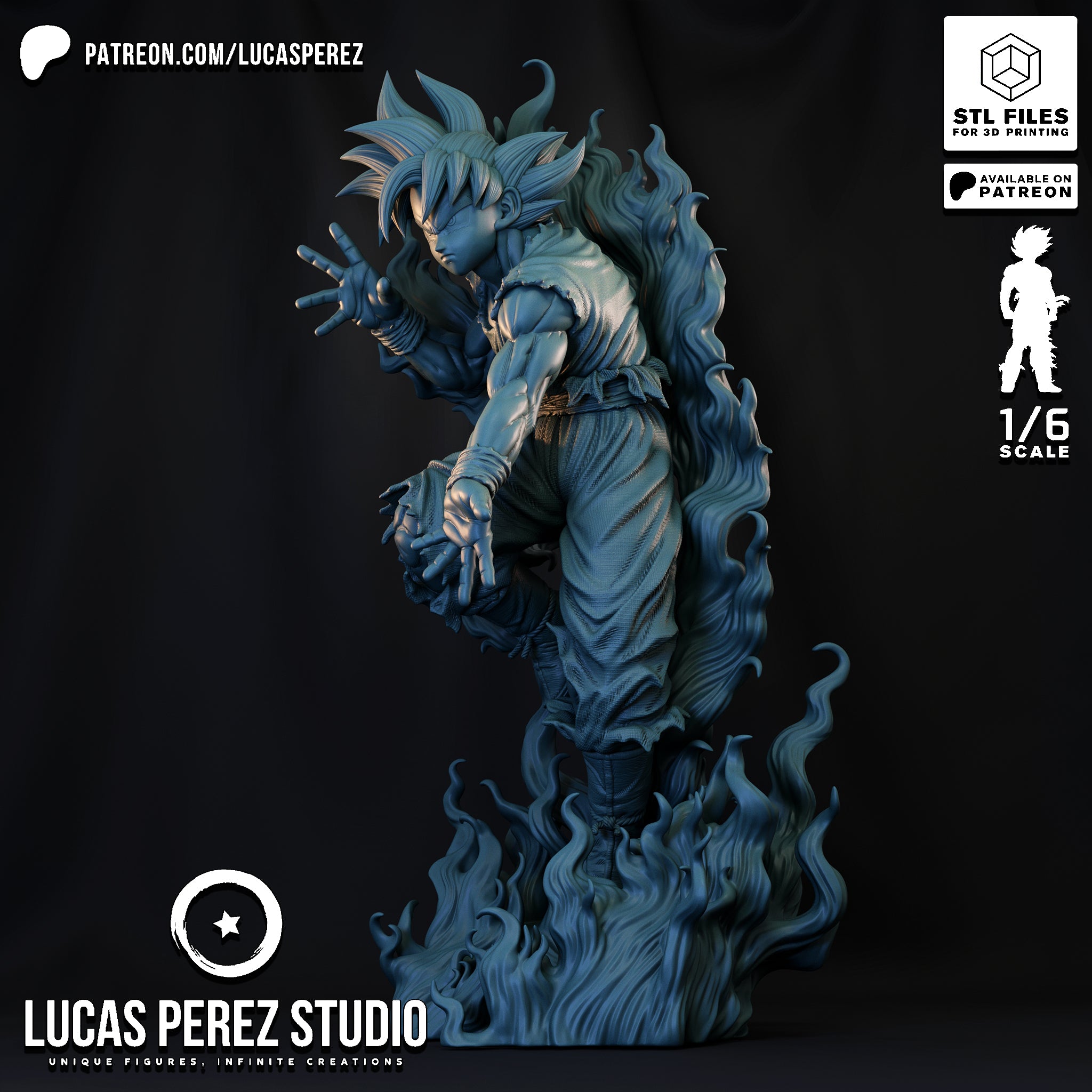Goku Ultra Instinct (Sign) 1/6 Scale Collectible Statue / Diorama – Lucas Perez Studio