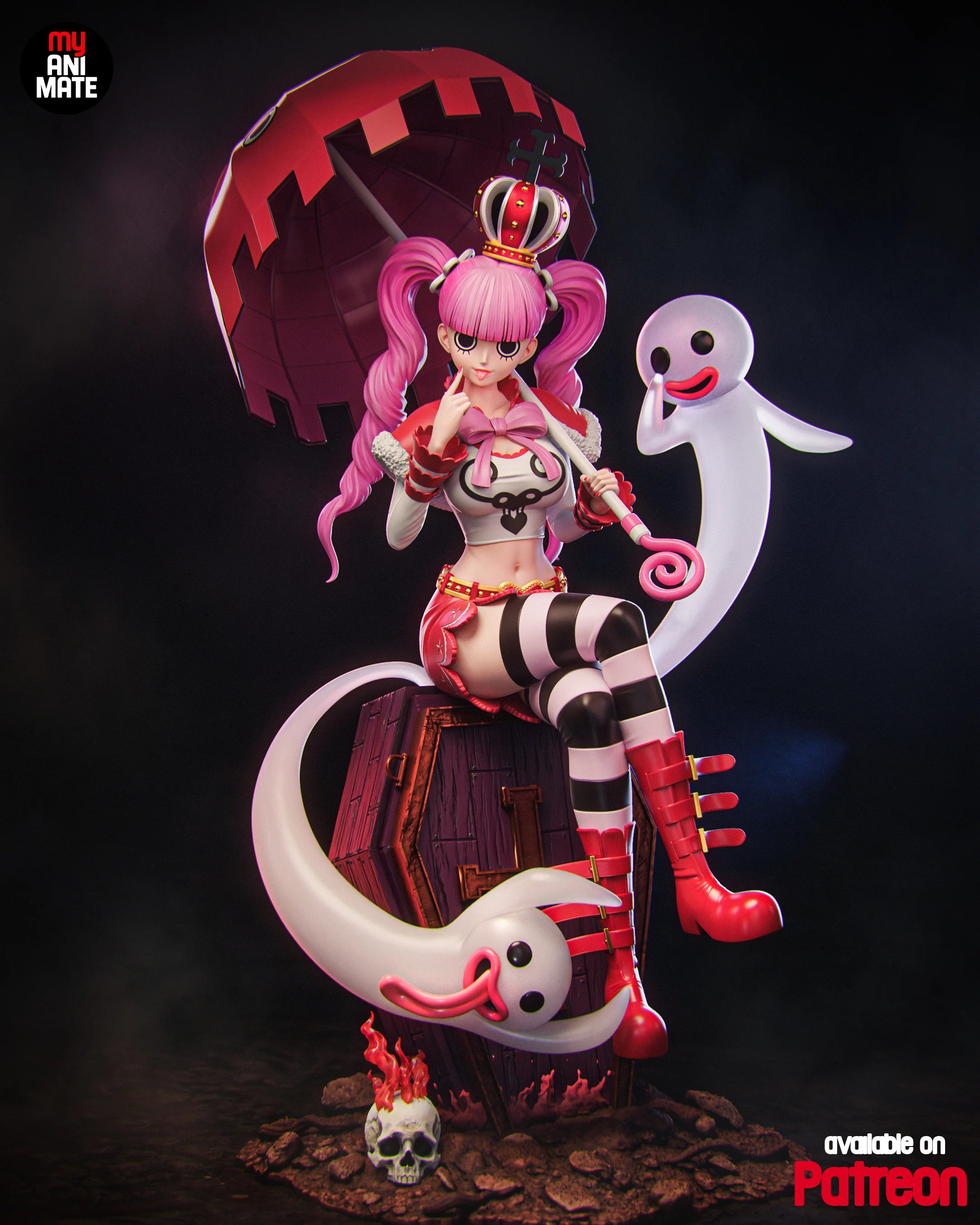 Perona (One Piece) Custom Resin Statue – 1/8 Scale Ghost Princess Collectible Figure