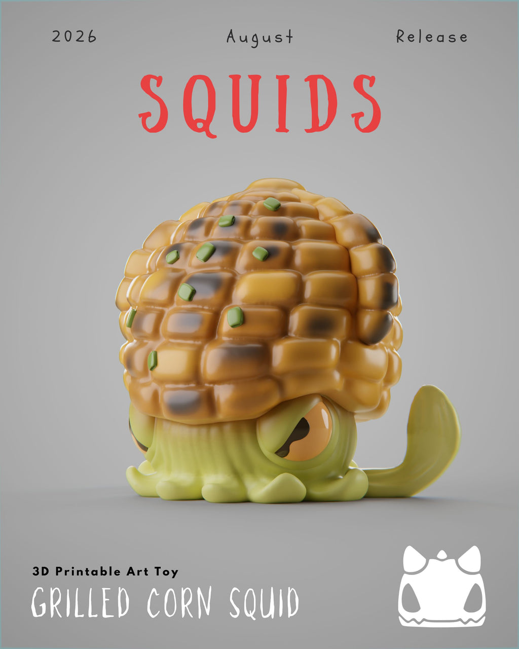 Squids Collection - 3D Printable Art Toys / Physical Prints (Original Designs)