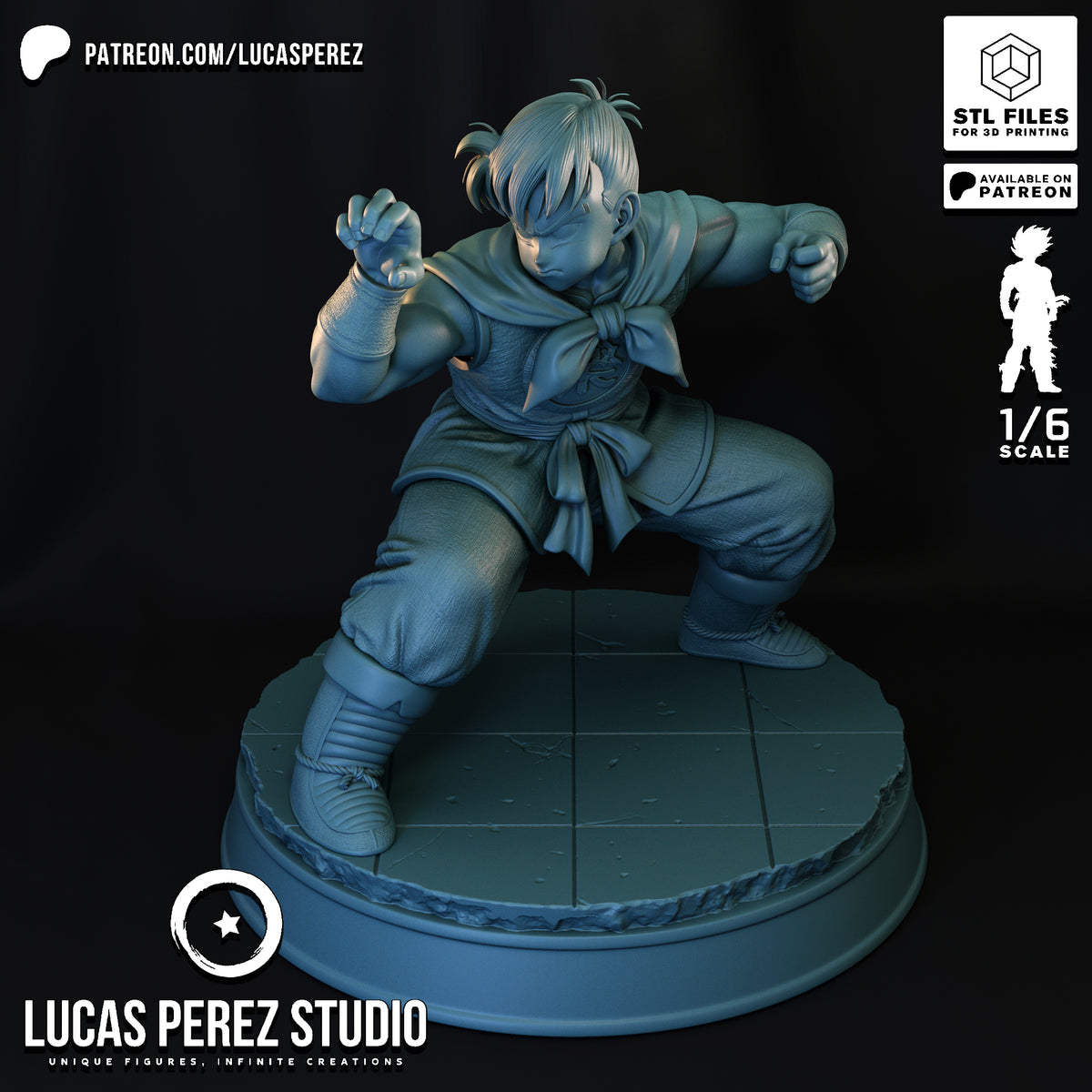 Yamcha Martial Arts Pose Resin Statue -1/6 Scale Dragon Ball Collectible