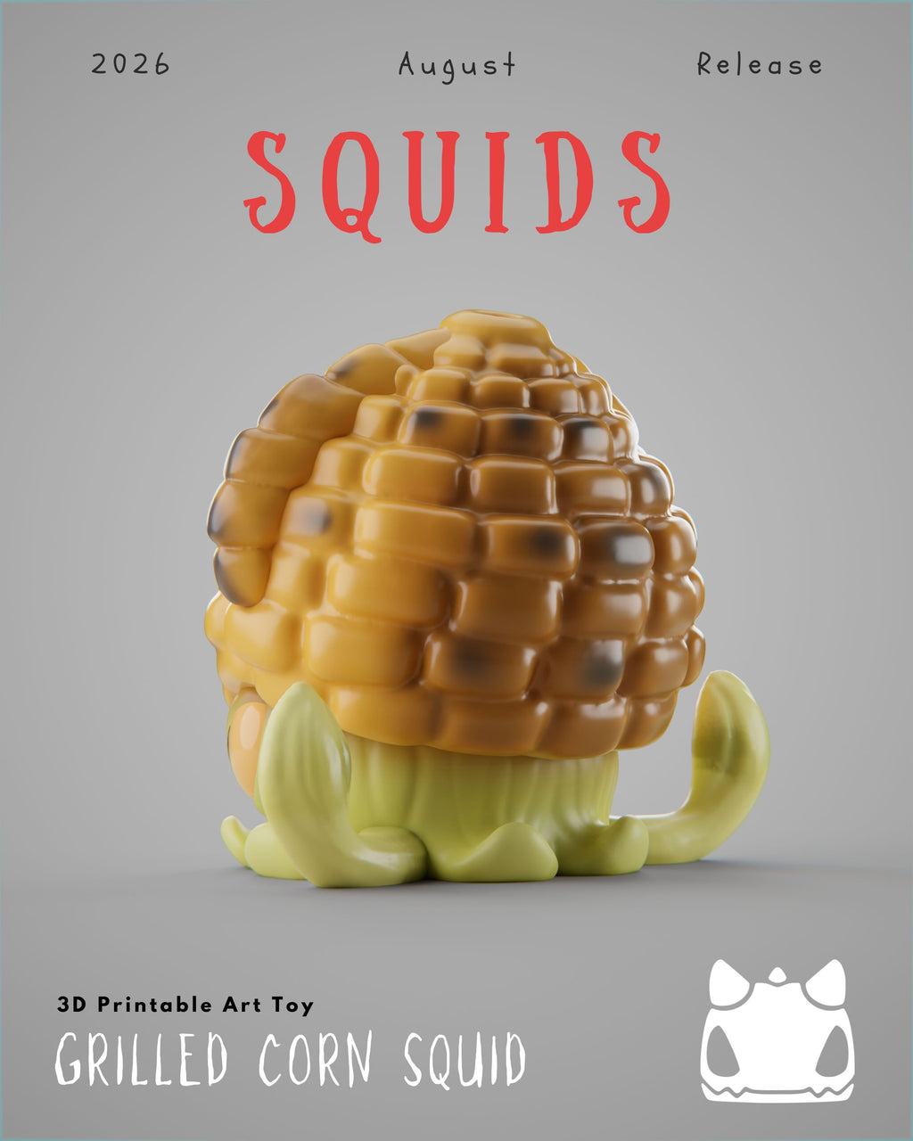 Squids Collection - 3D Printable Art Toys / Physical Prints (Original Designs)
