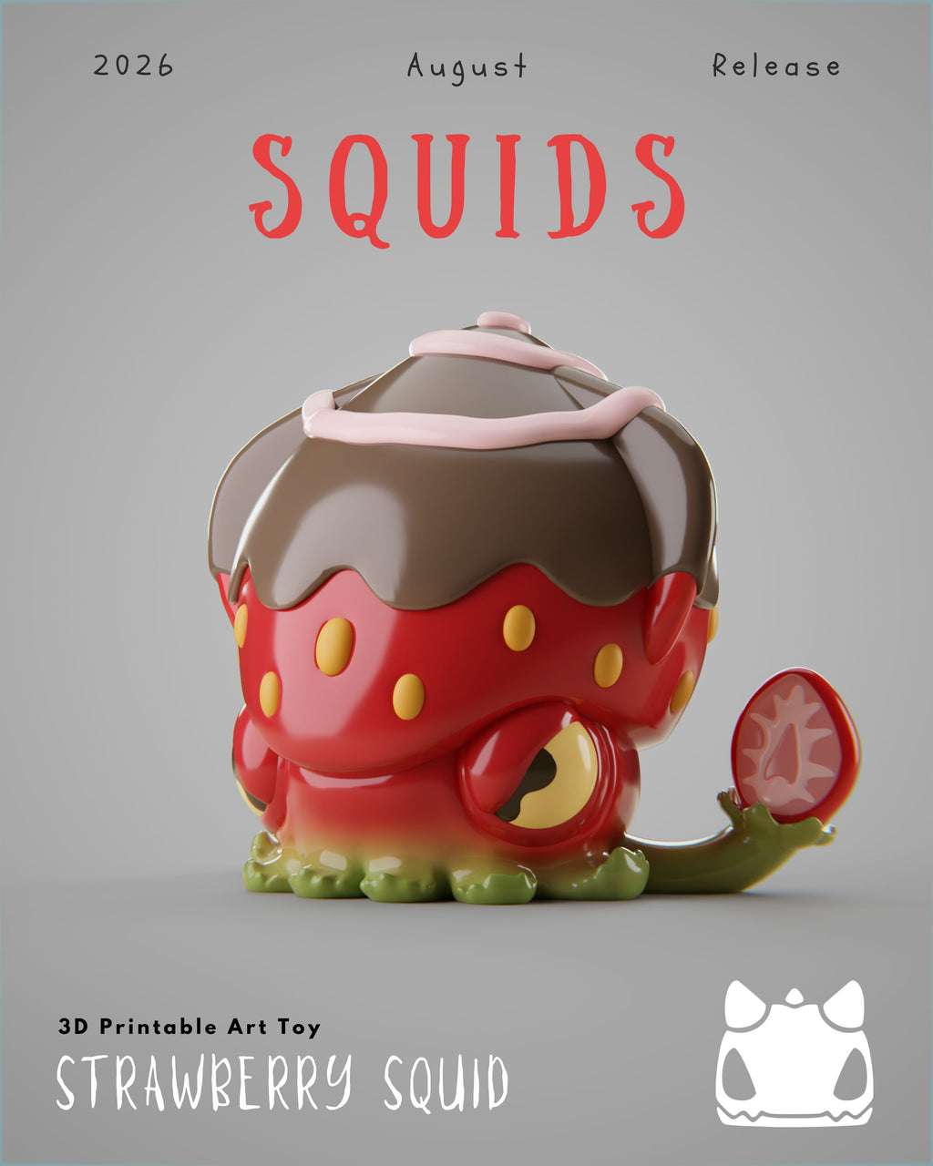 Squids Collection - 3D Printable Art Toys / Physical Prints (Original Designs)