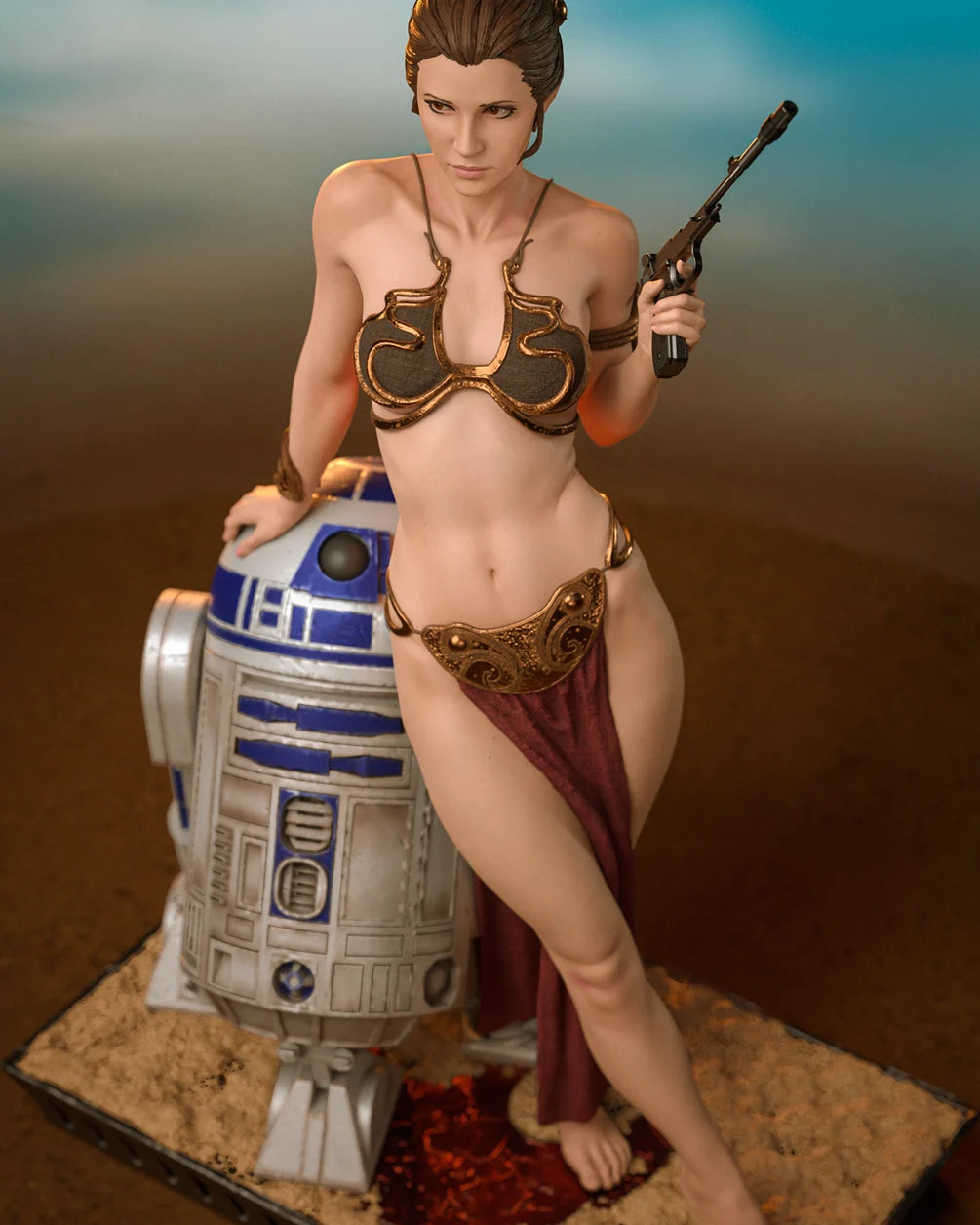 Star Wars - Princess Leia (Hutt Slayer) & Astromech Statue | 1/6 & 1/9 Scales | Raw, Primed & Painted Options