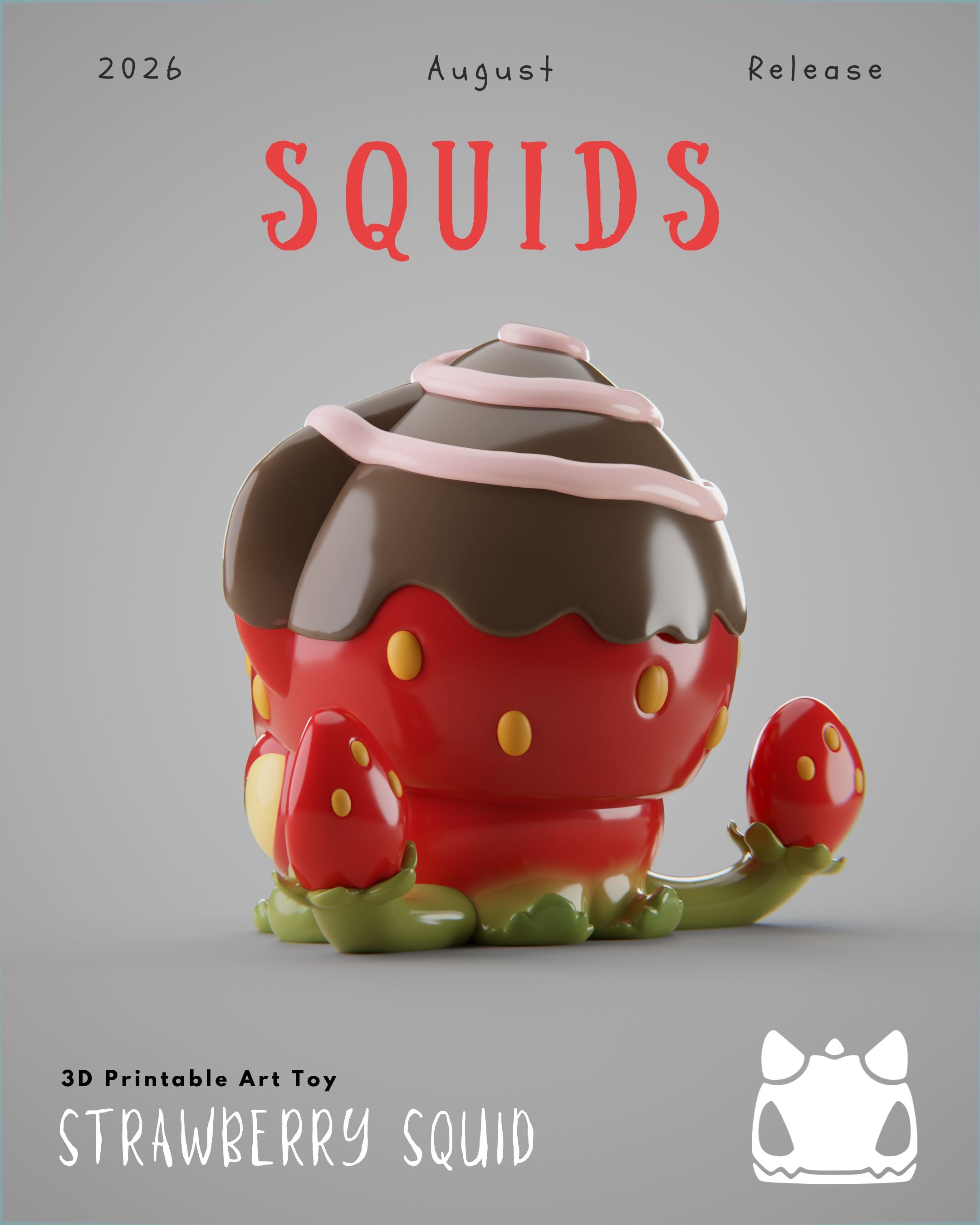 Squids Collection - 3D Printable Art Toys / Physical Prints (Original Designs)