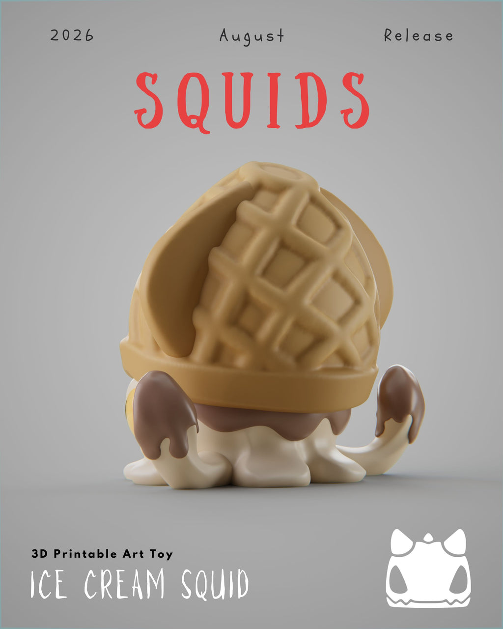 Squids Collection - 3D Printable Art Toys / Physical Prints (Original Designs)
